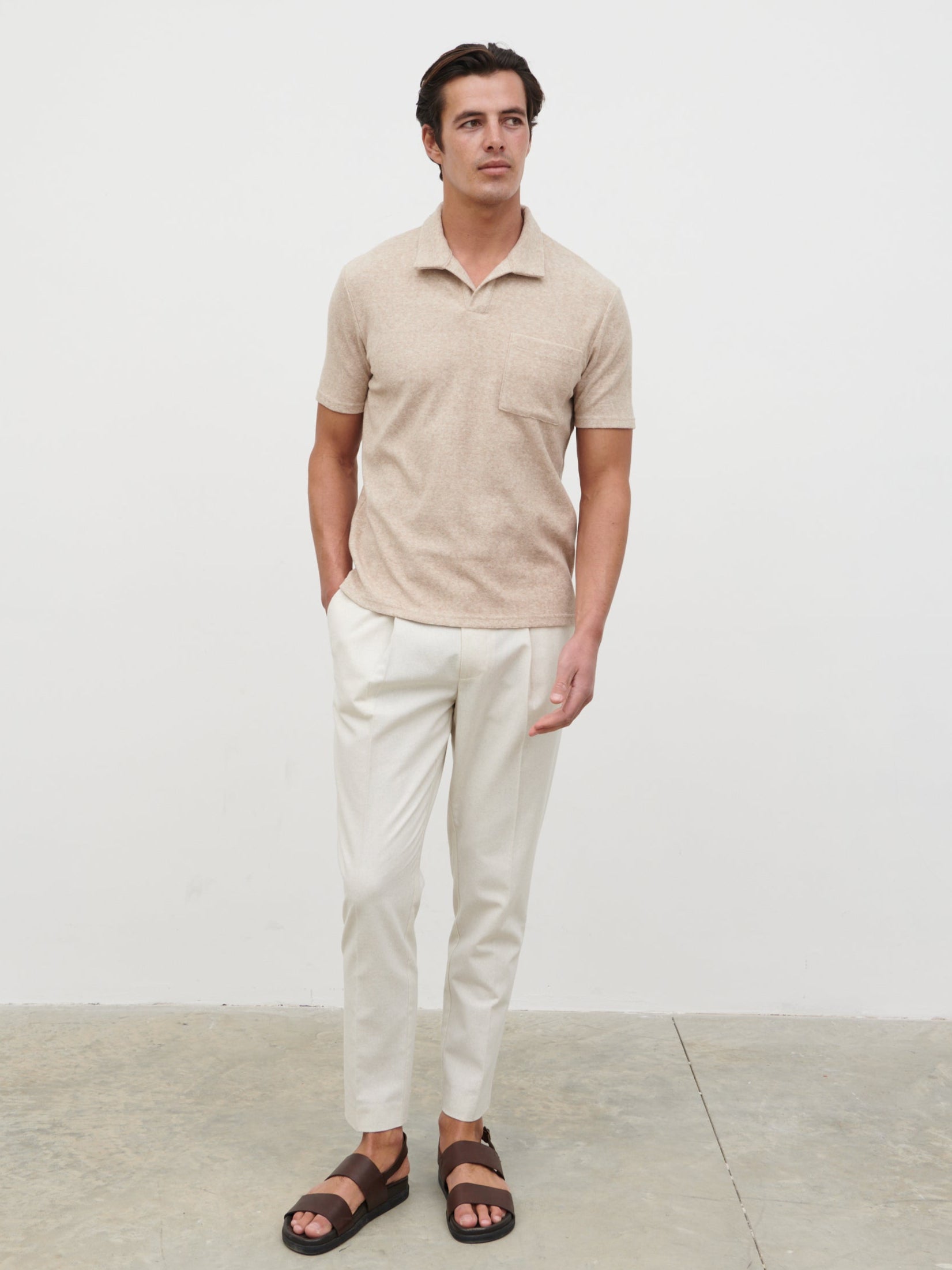 Albie Toweling Top - Oatmeal