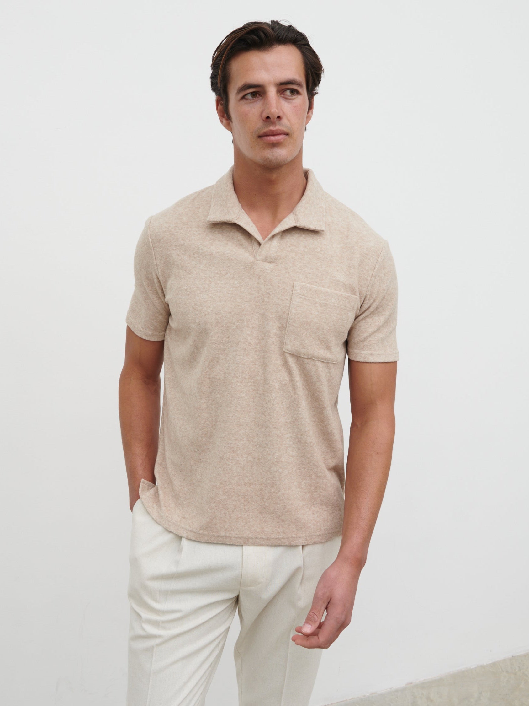 Albie Toweling Top - Oatmeal