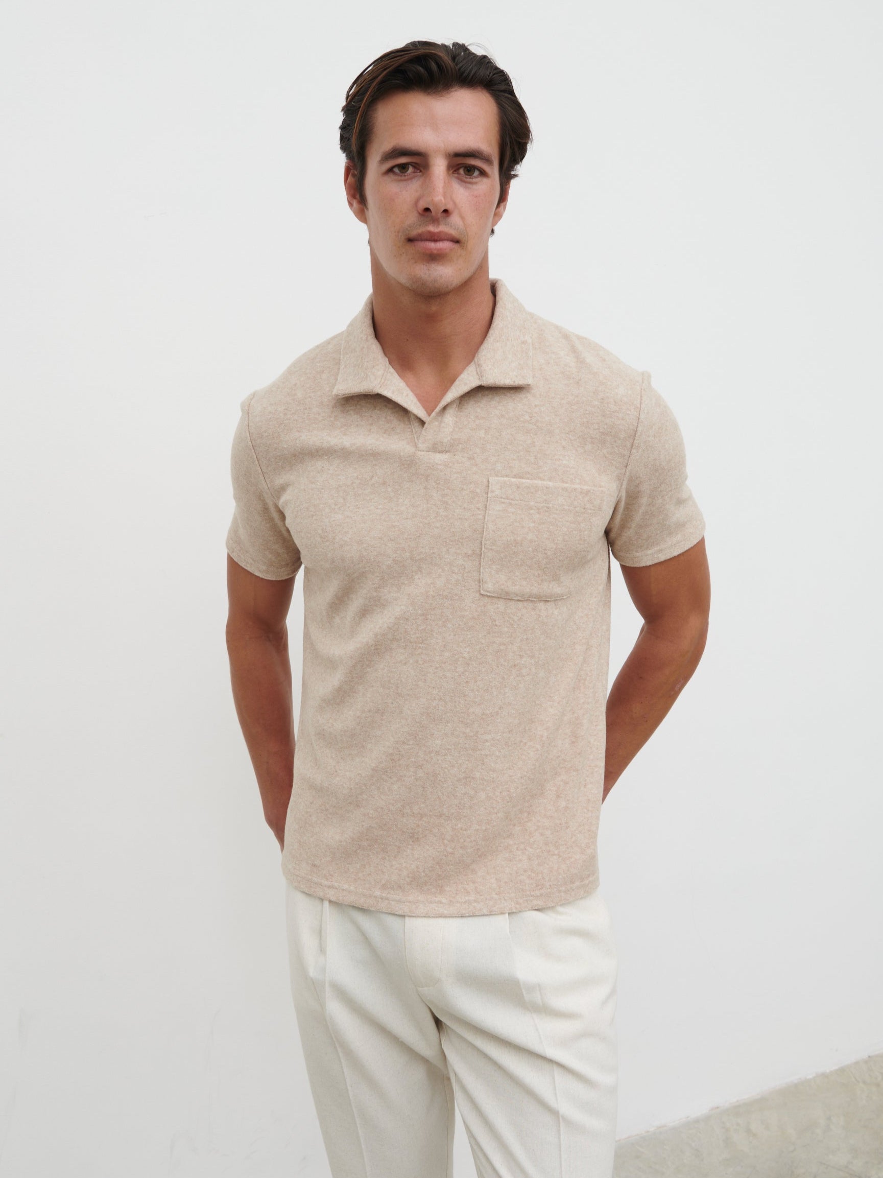 Albie Toweling Top - Oatmeal