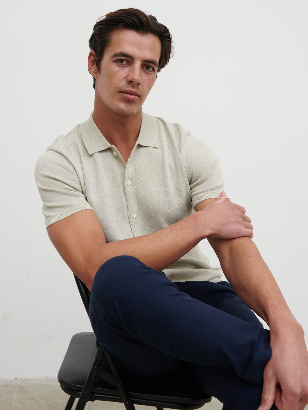 Angus Lightweight Button Down Knitted Shirt