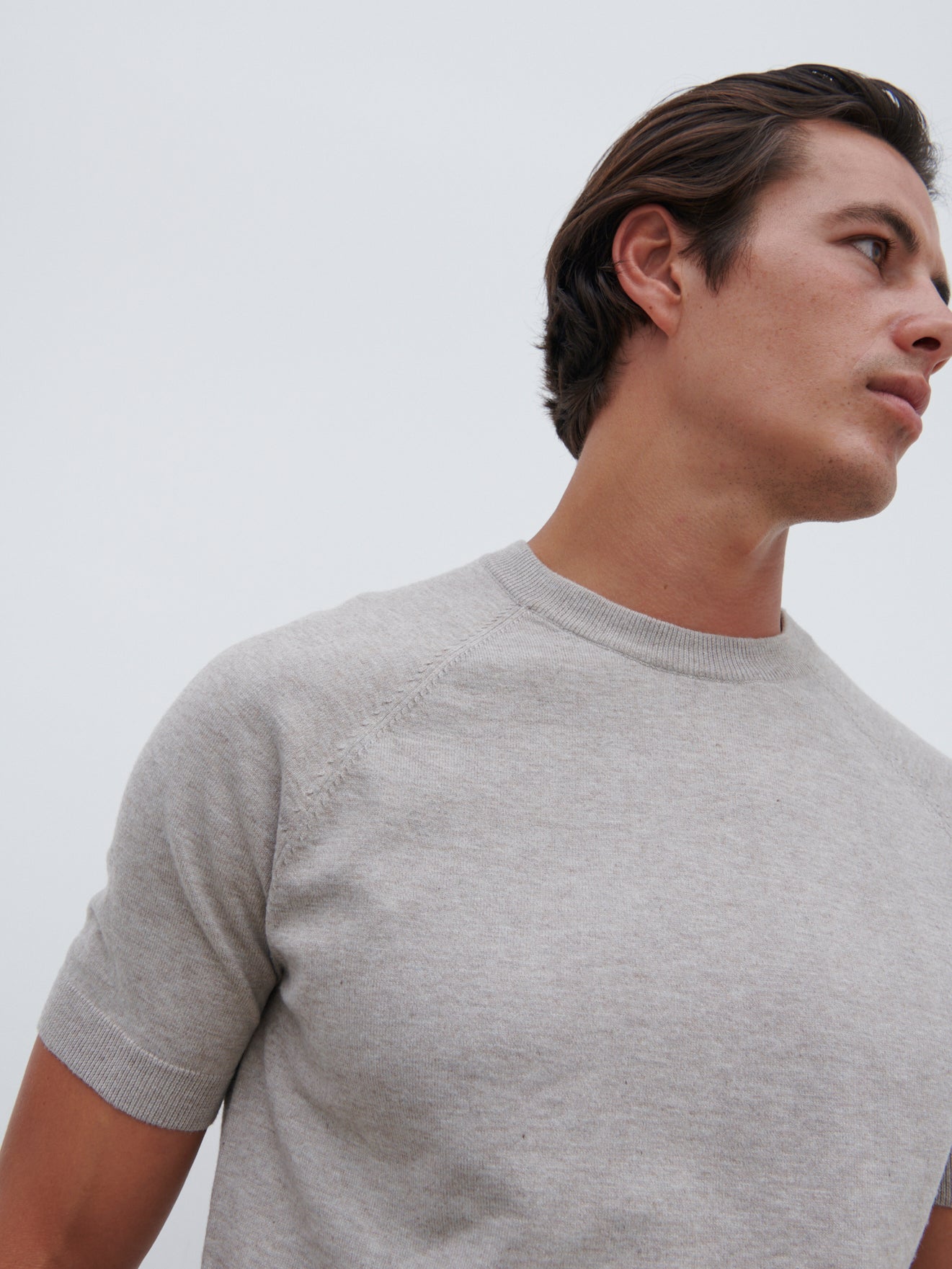 Archer Knit Top - Light Taupe