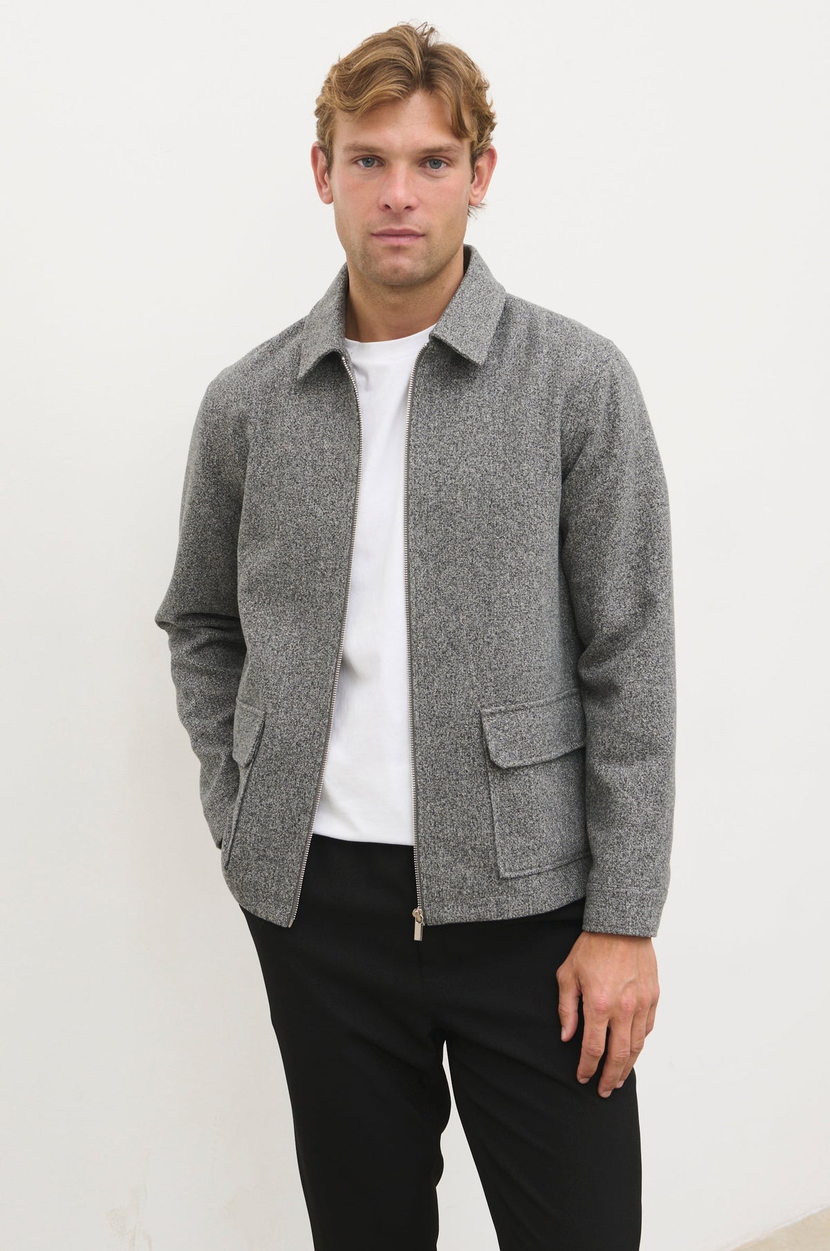 Ayden Felted Zip Up Jacket Marl