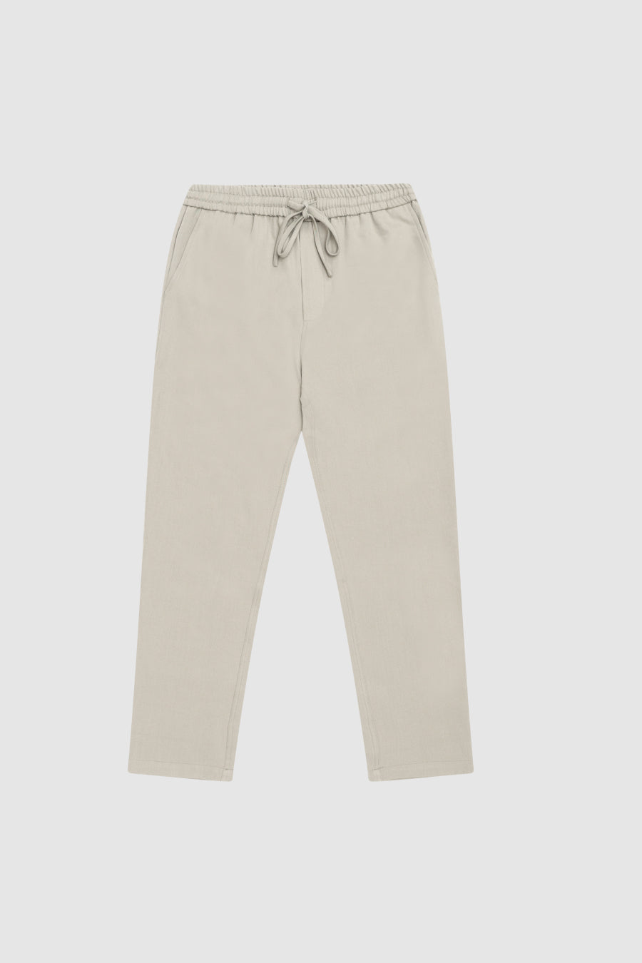 Benson Relaxed Drawstring Straight Leg Trouser Stone