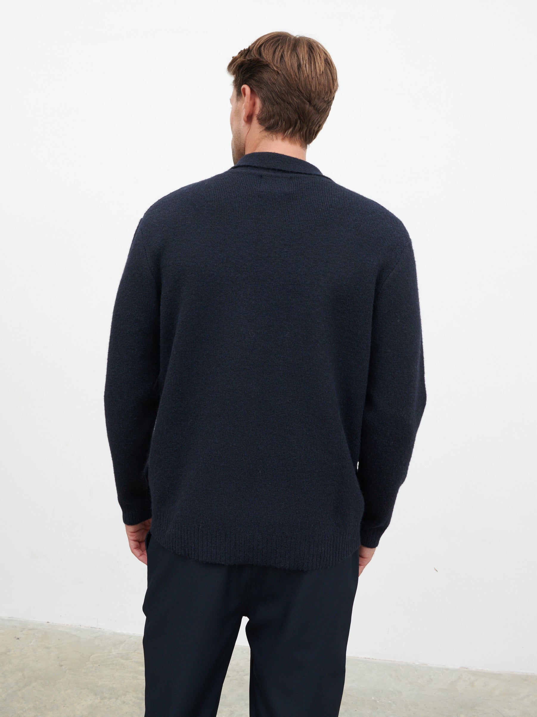 Brooks Knitted Shirt - Navy