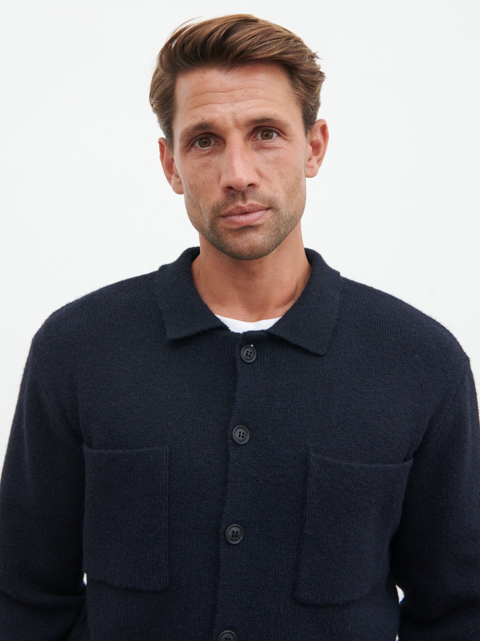Brooks Knitted Shirt - Navy