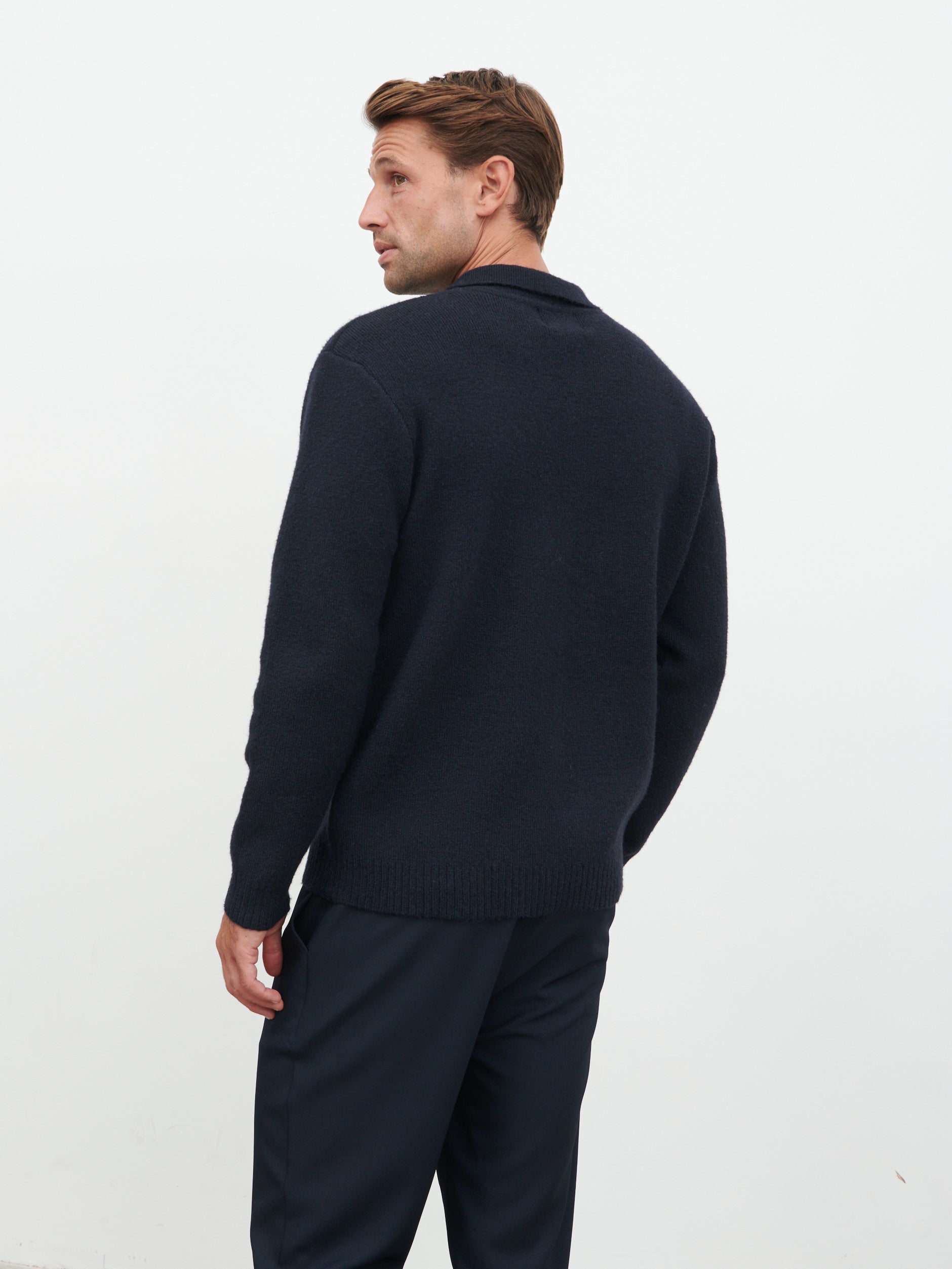 Brooks Knitted Shirt - Navy
