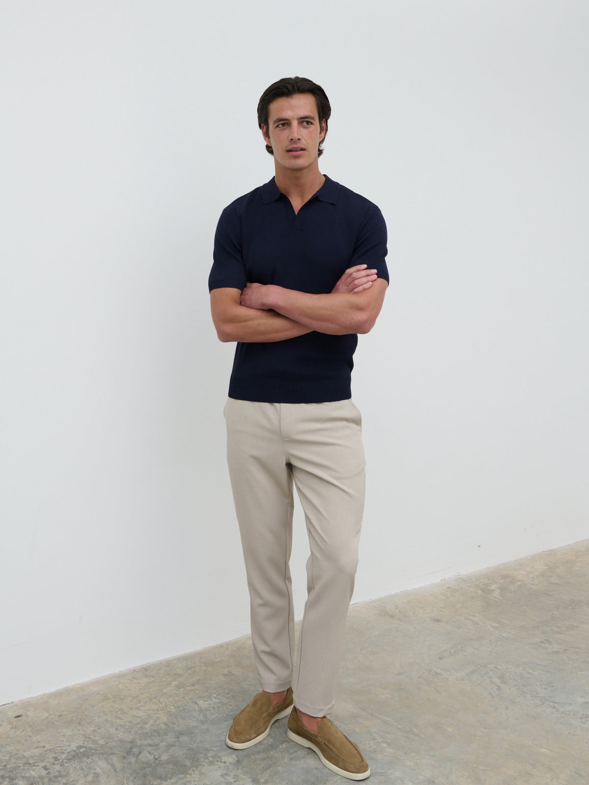 Hudson Drawstring Trousers - Stone