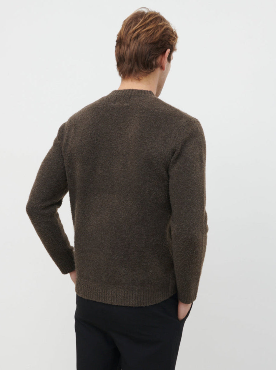 Cameron Crew Neck Jumper - Bark