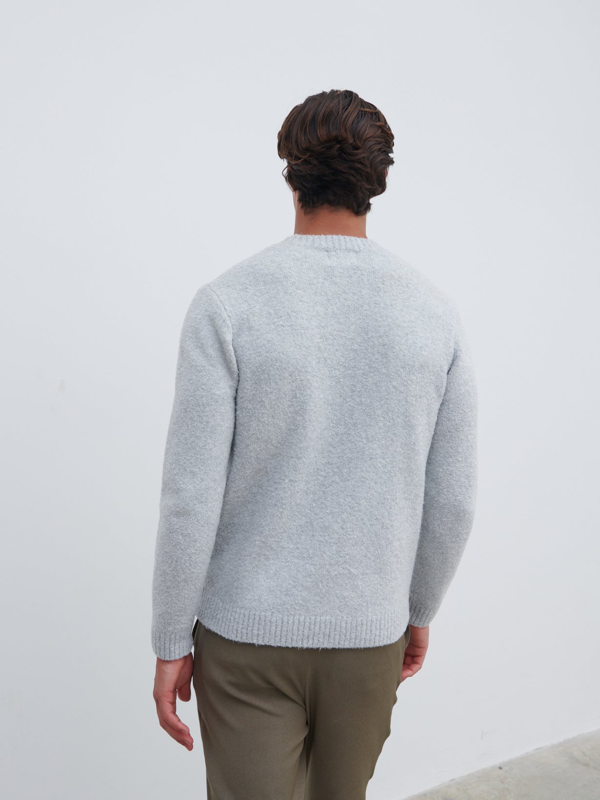 Cameron Crew Neck Jumper - Light Grey