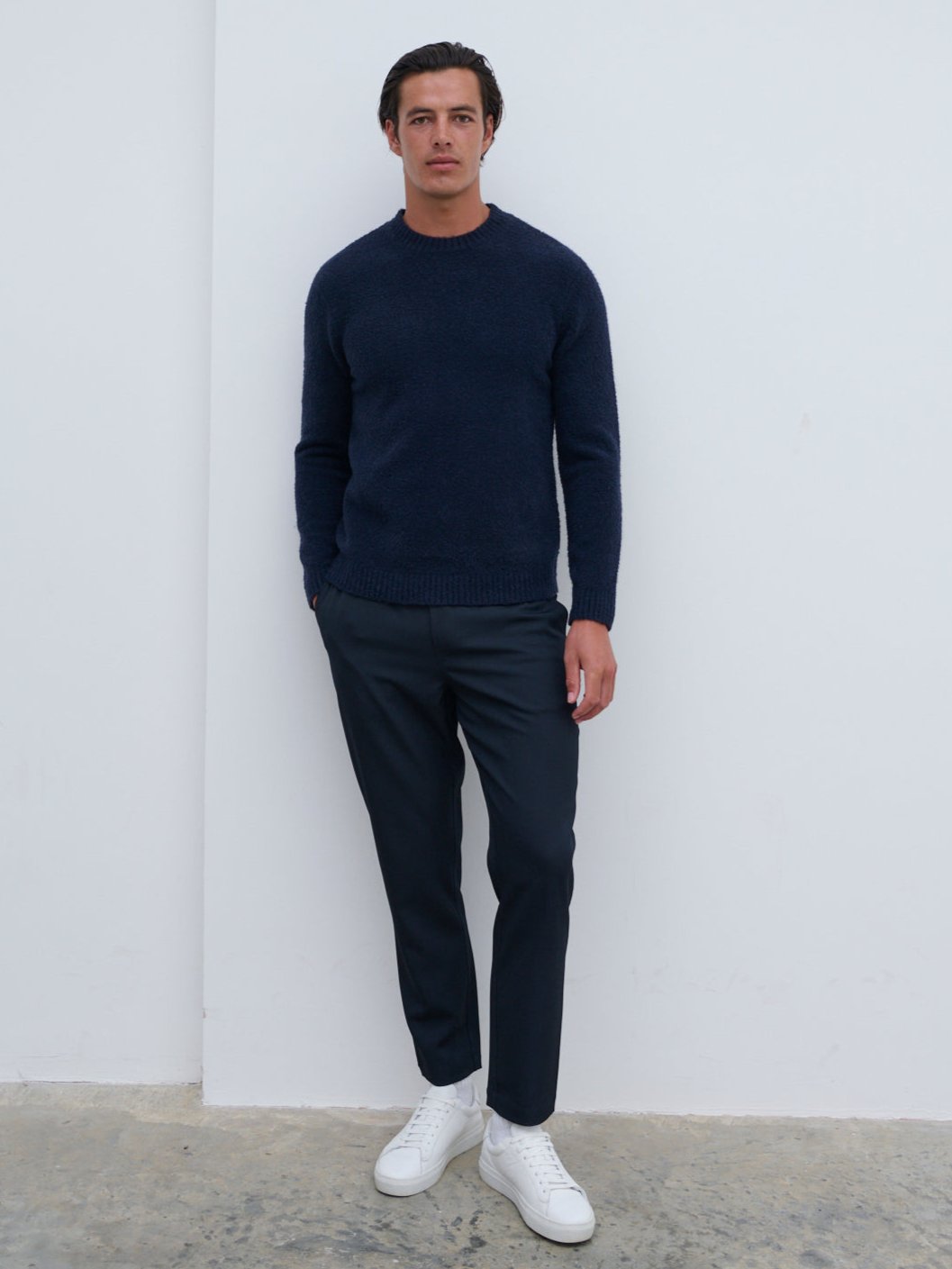 Cameron Crew Neck Jumper - Navy