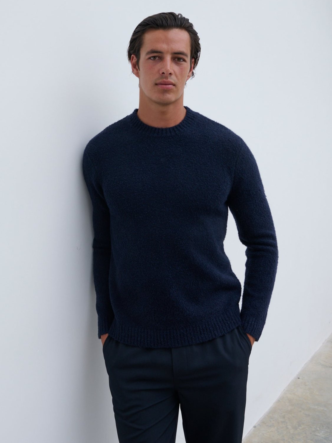 Cameron Crew Neck Jumper - Navy