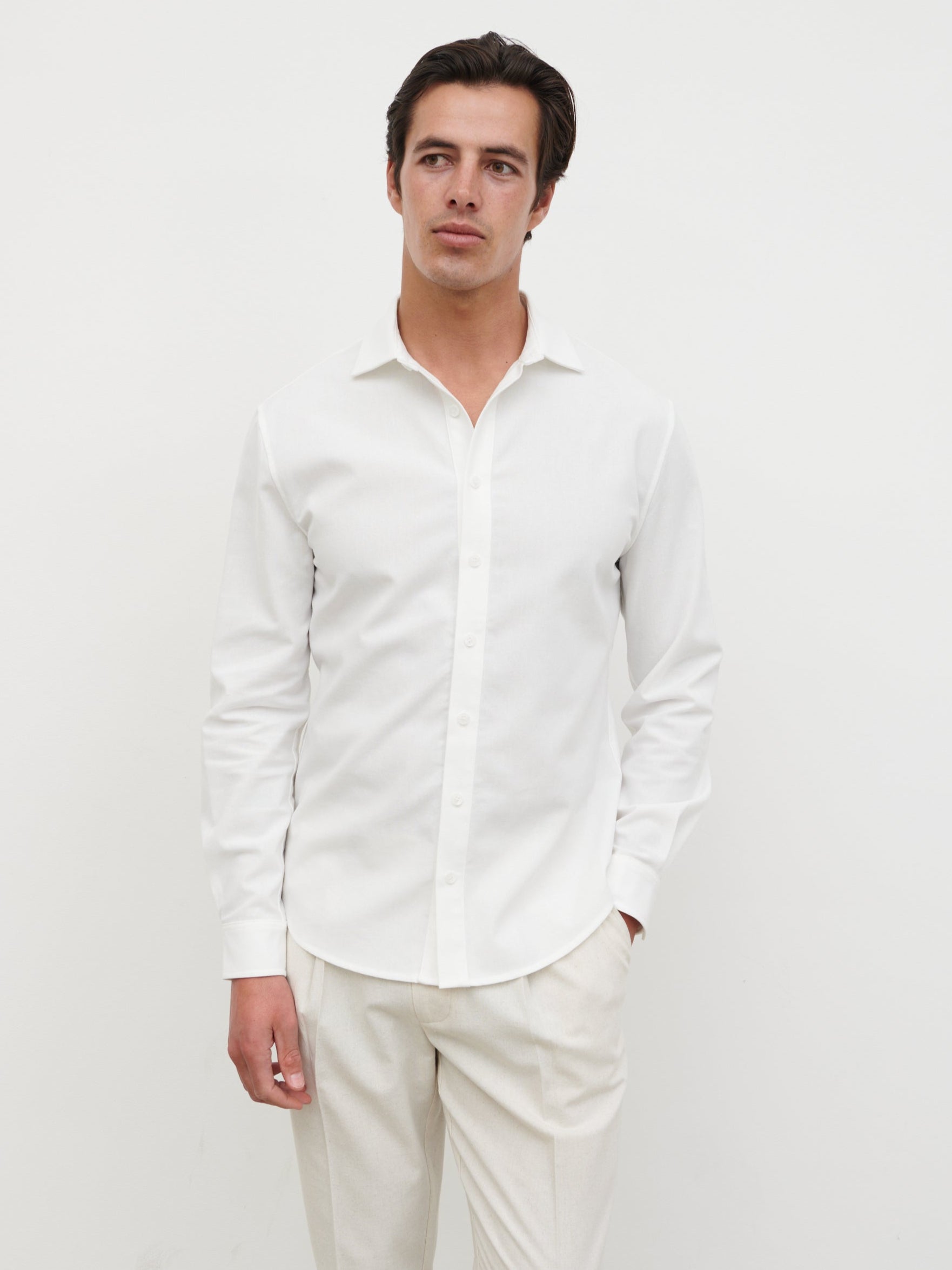 Easton Long Sleeve Shirt - White
