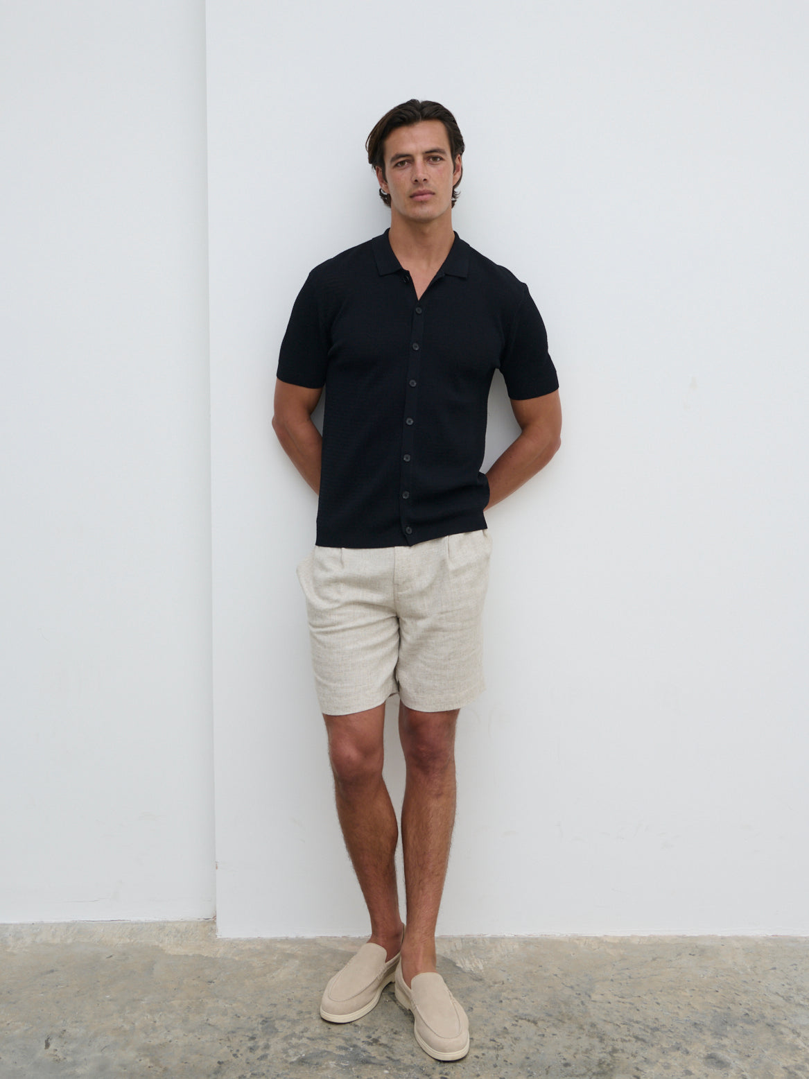 Elliot Short Sleeve Knit Shirt - Black