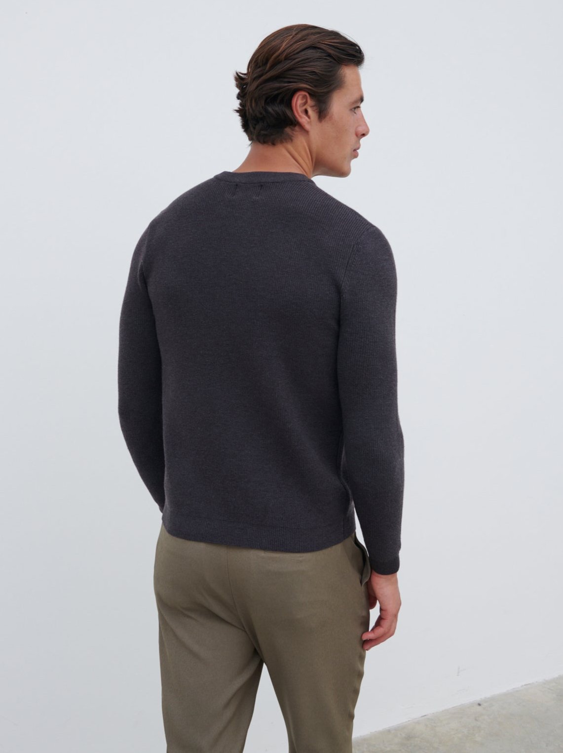 Finley Crew Neck Melange Knit Jumper - Midnight Melange