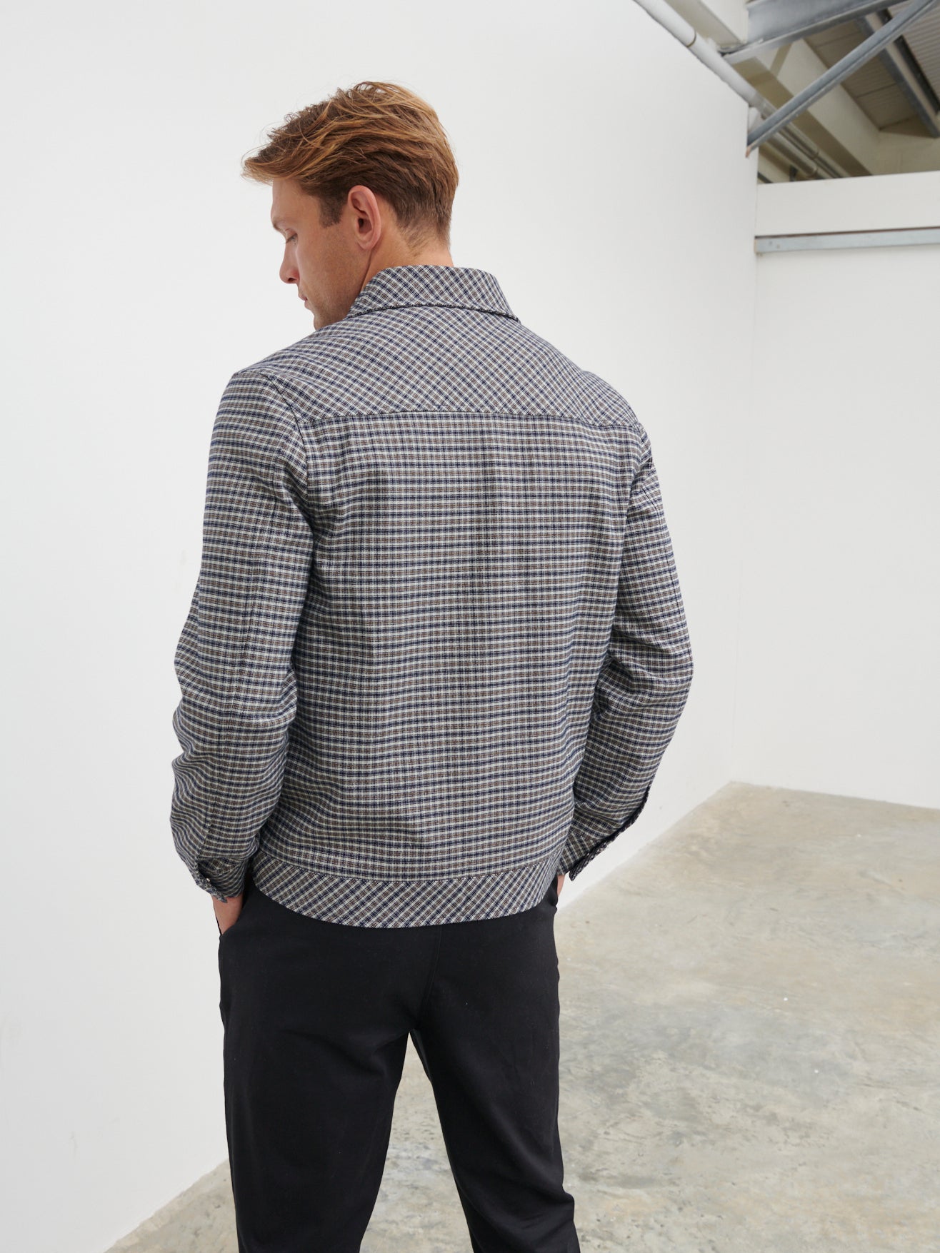 Fletcher Tweed Jacket - Navy Check