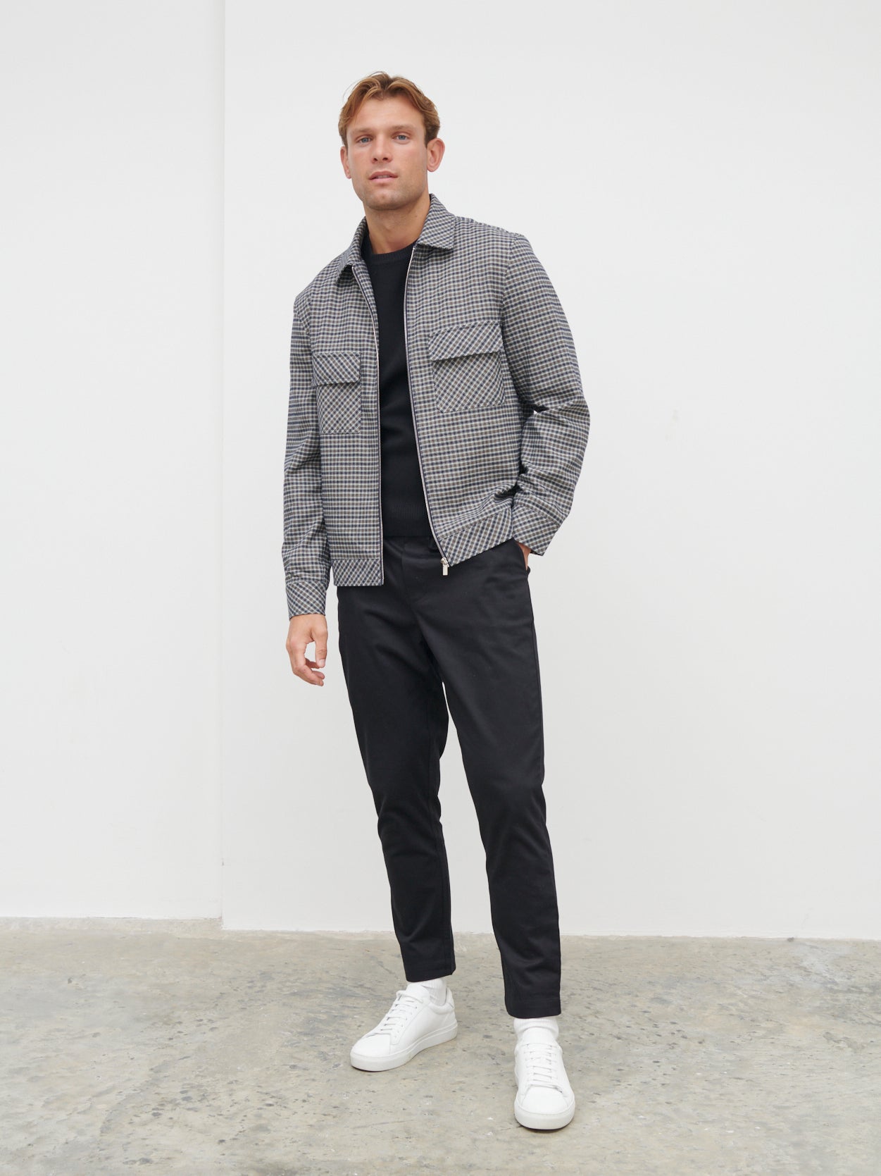 Fletcher Tweed Jacket - Navy Check