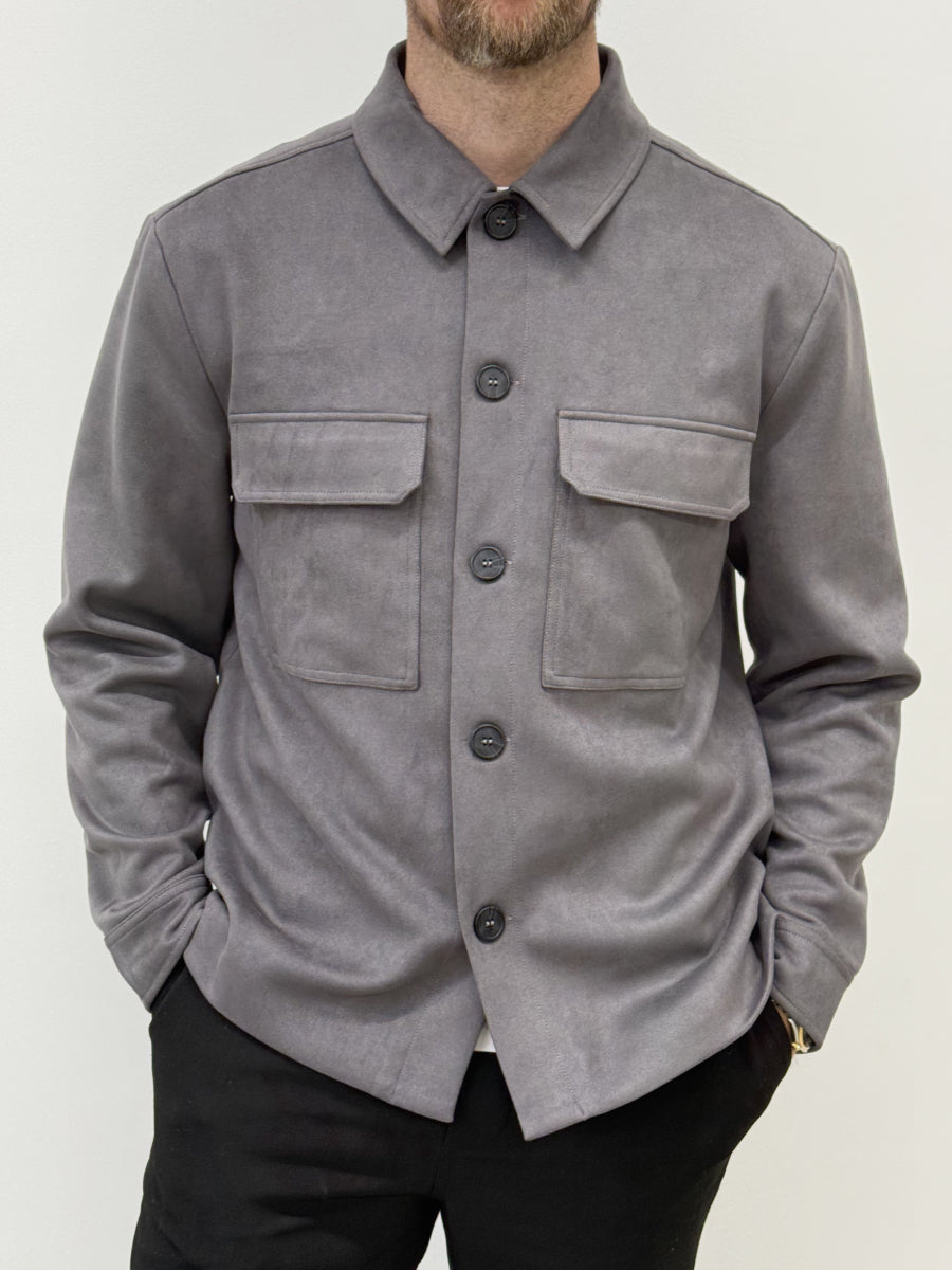 Hearn Faux Suede Jacket - Graphite
