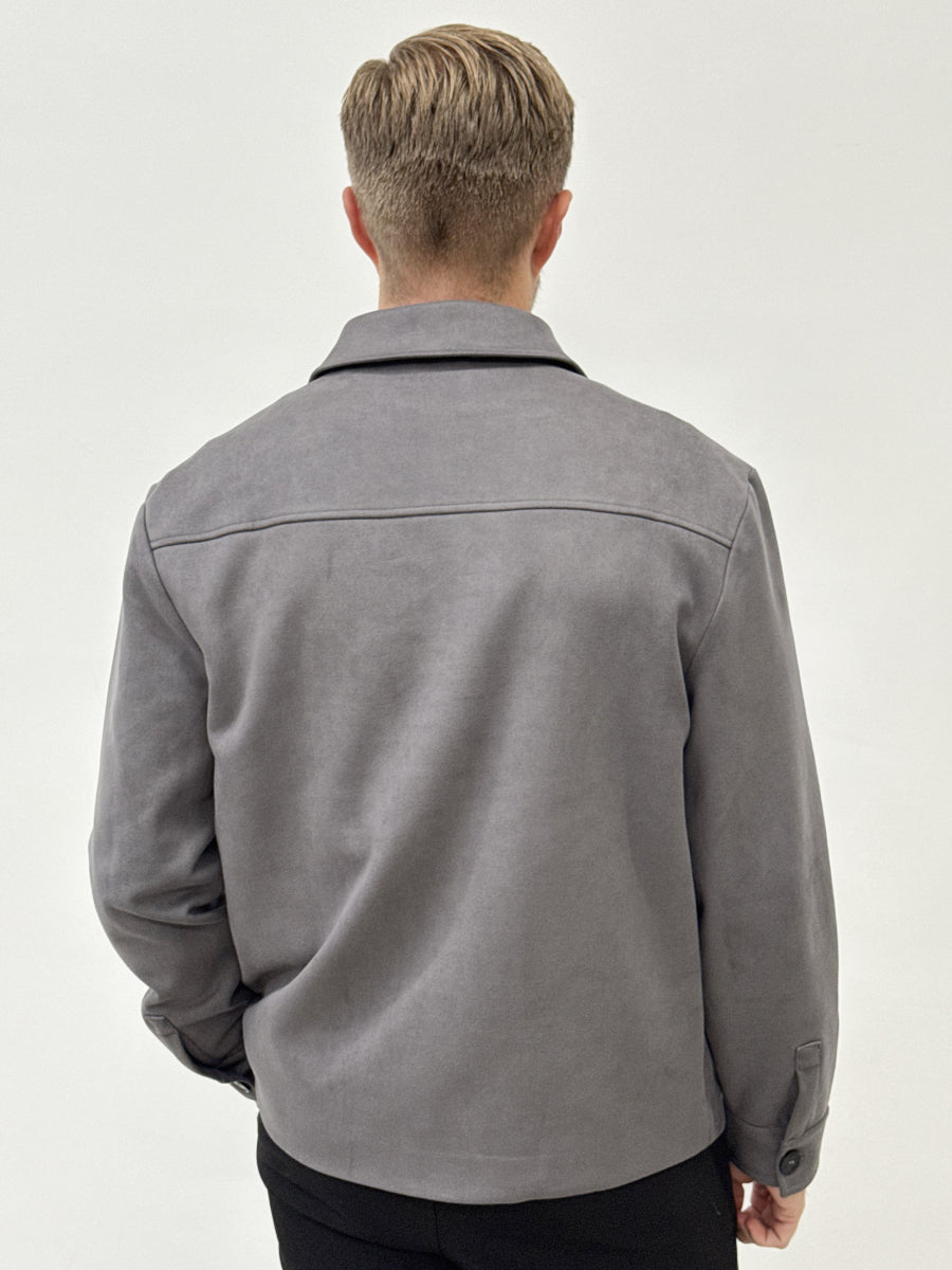 Hearn Faux Suede Jacket - Graphite