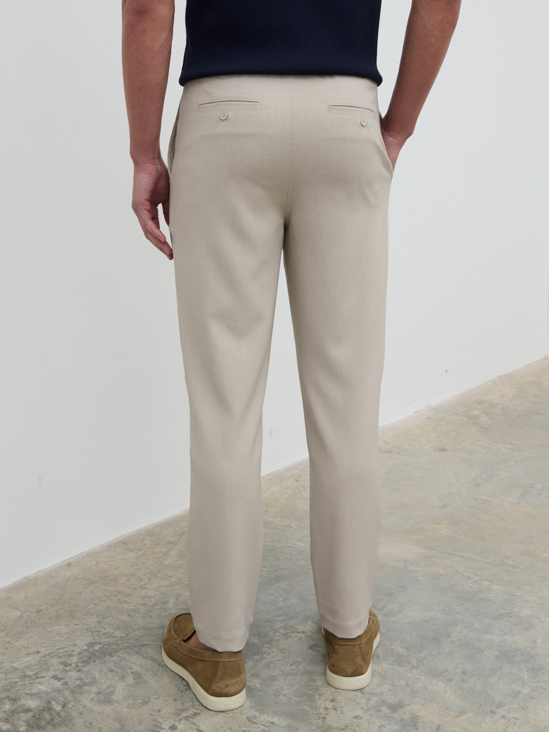 Hudson Drawstring Trousers - Stone