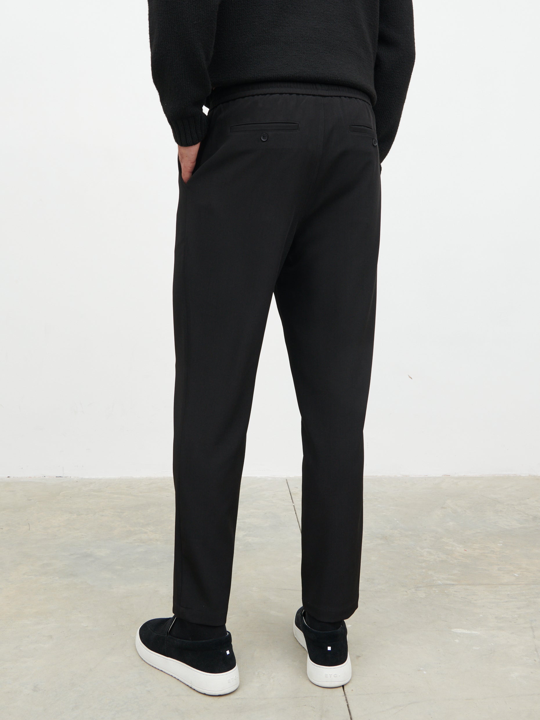 Hudson Drawstring Trousers - Black
