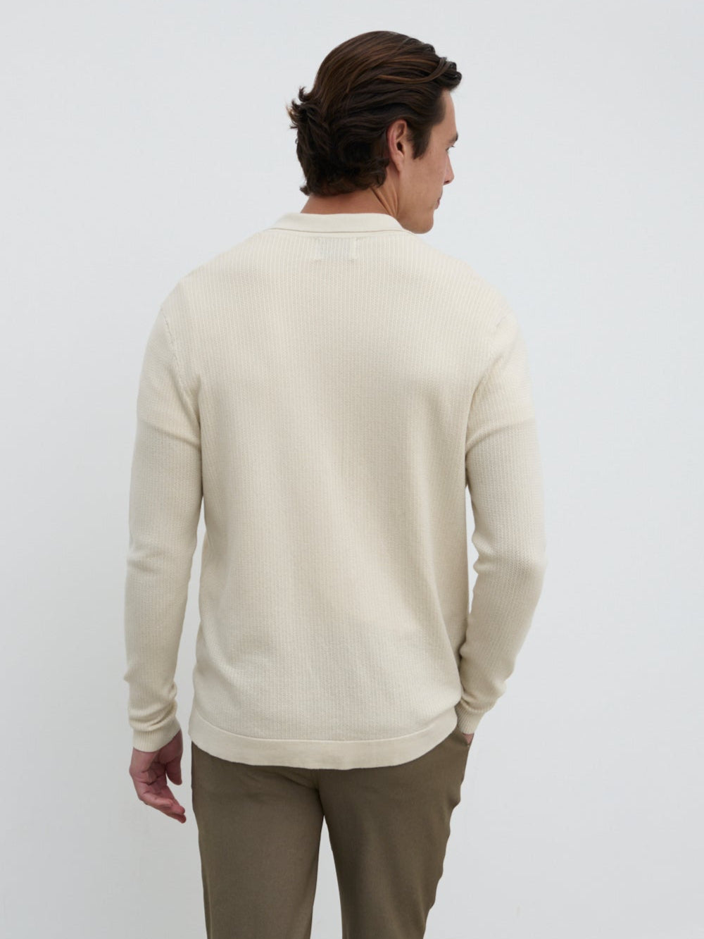 Jarvis Long Sleeve Knit Shirt - Cream