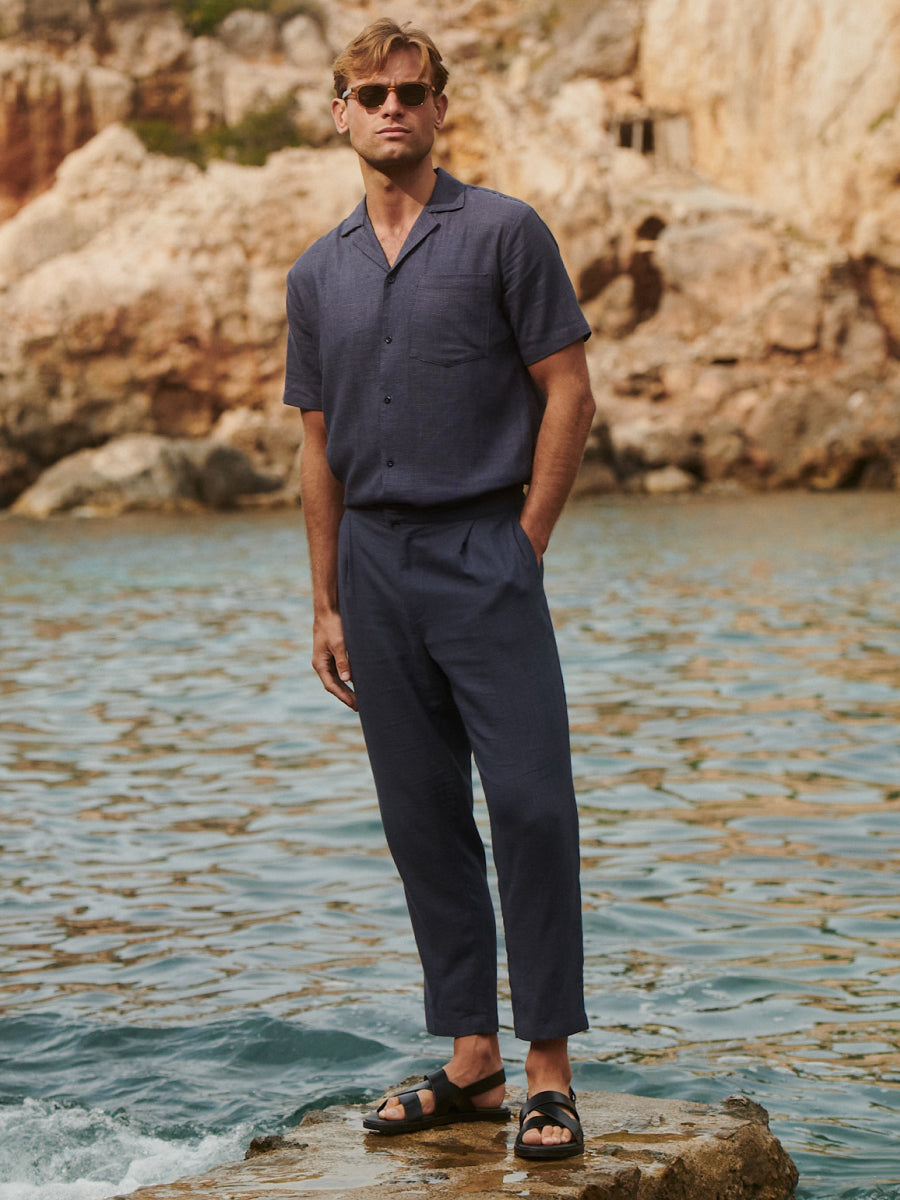 Jenson Linen Trousers - Navy