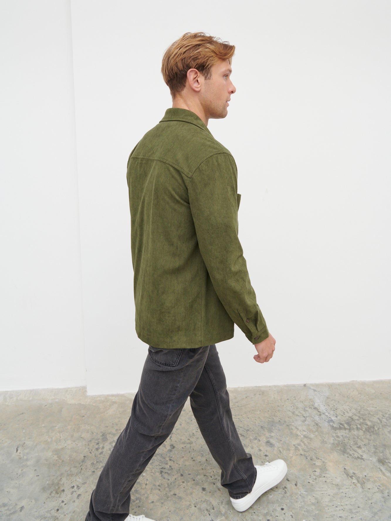 Jonas Corduroy Overshirt - Khaki