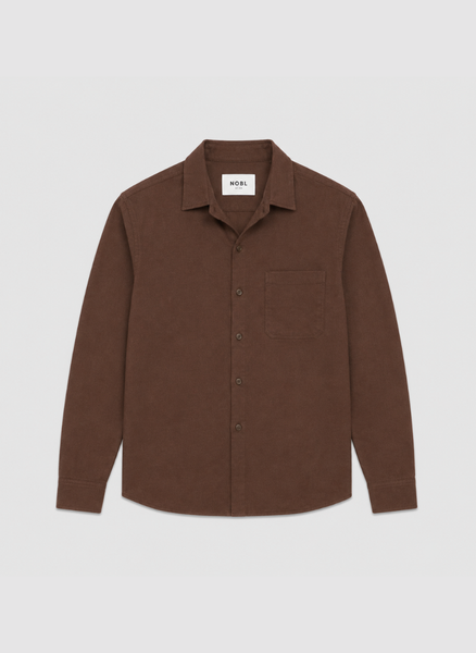 Josh Long Sleeve Linen Shirt - Brown – Nobl
