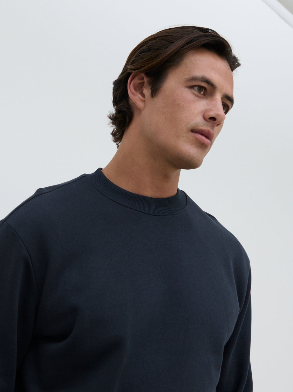 Joshua Cotton Sweatshirt - Blue Graphite