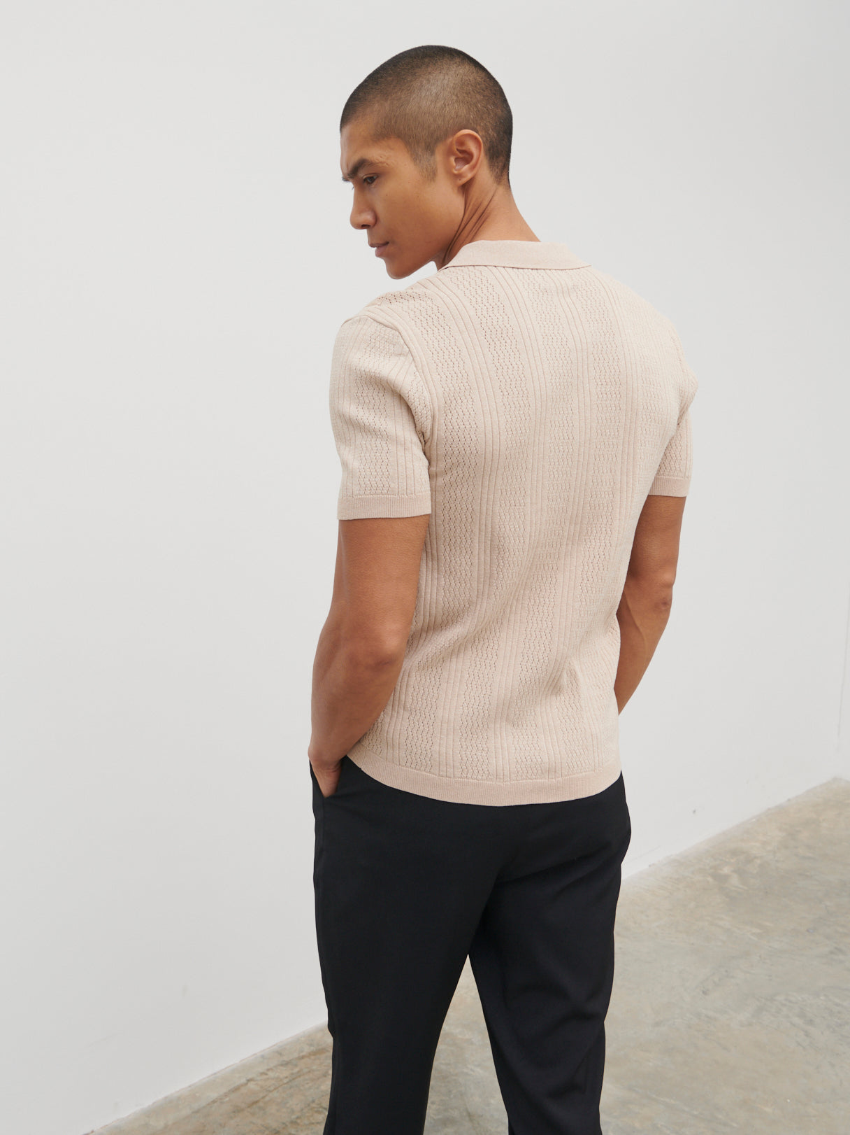 Jude Knit Polo - Beige