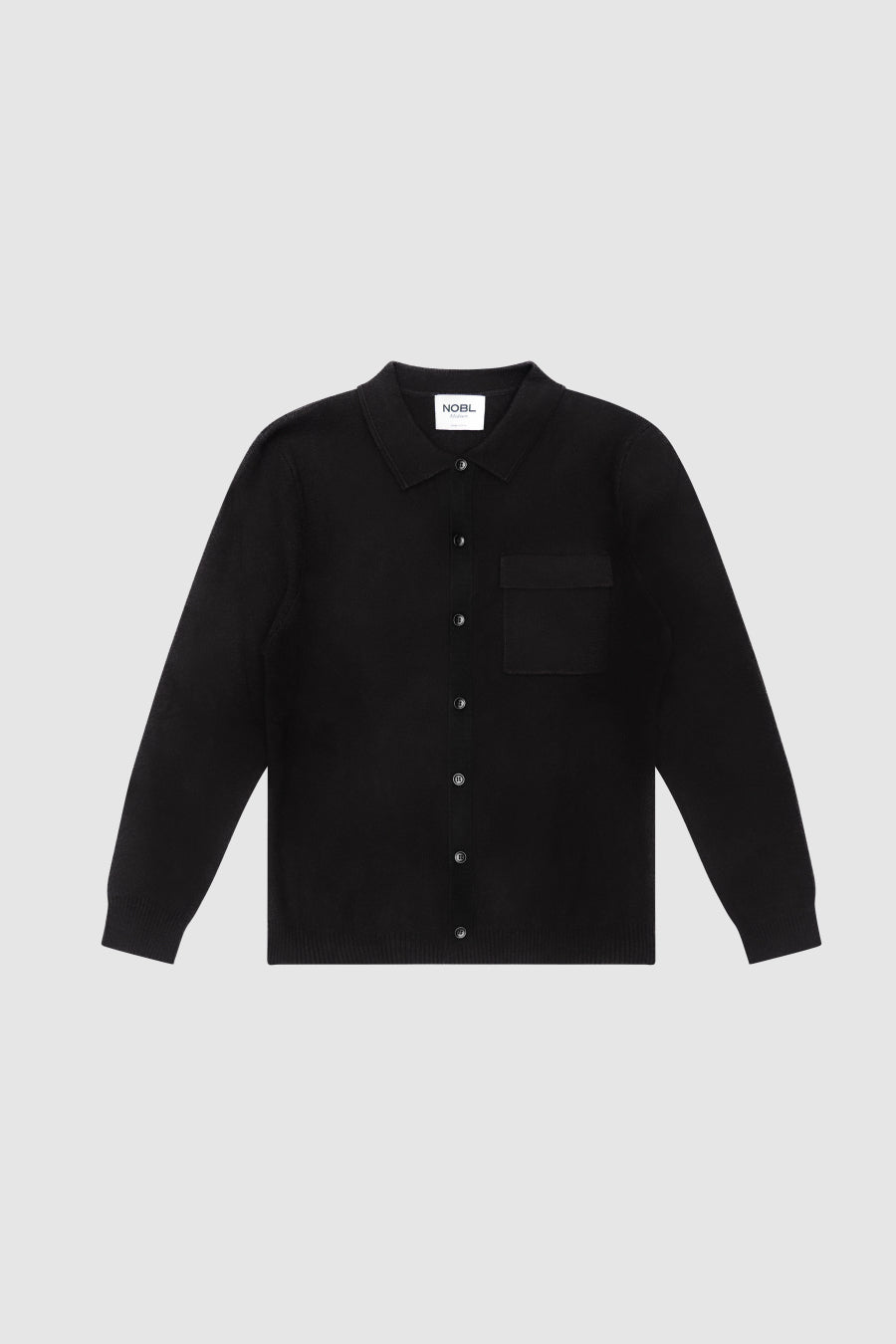 Koen Knitted Long Sleeve Shirt Black
