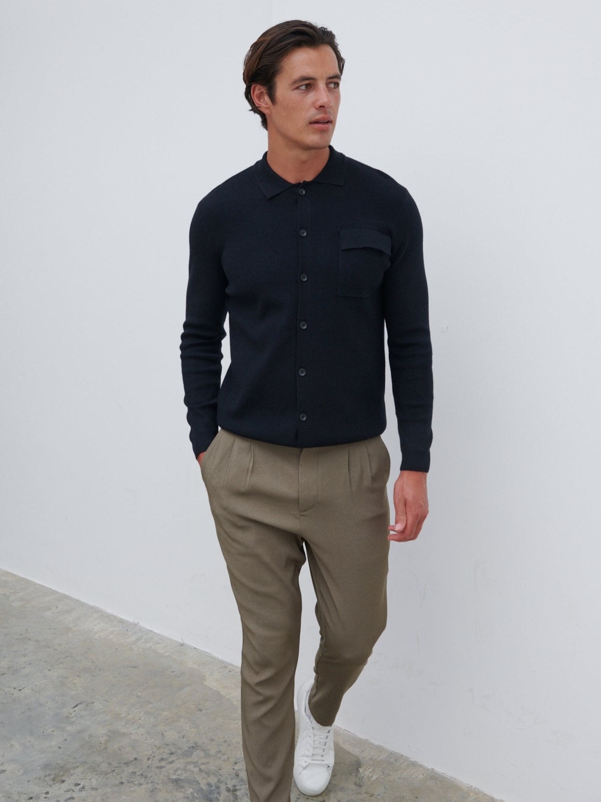 Koen Knitted Shirt - Black