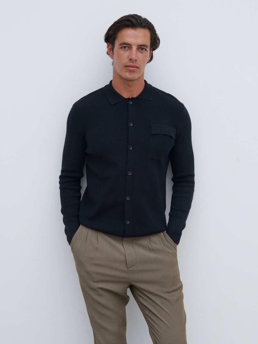 Koen Knitted Shirt - Black