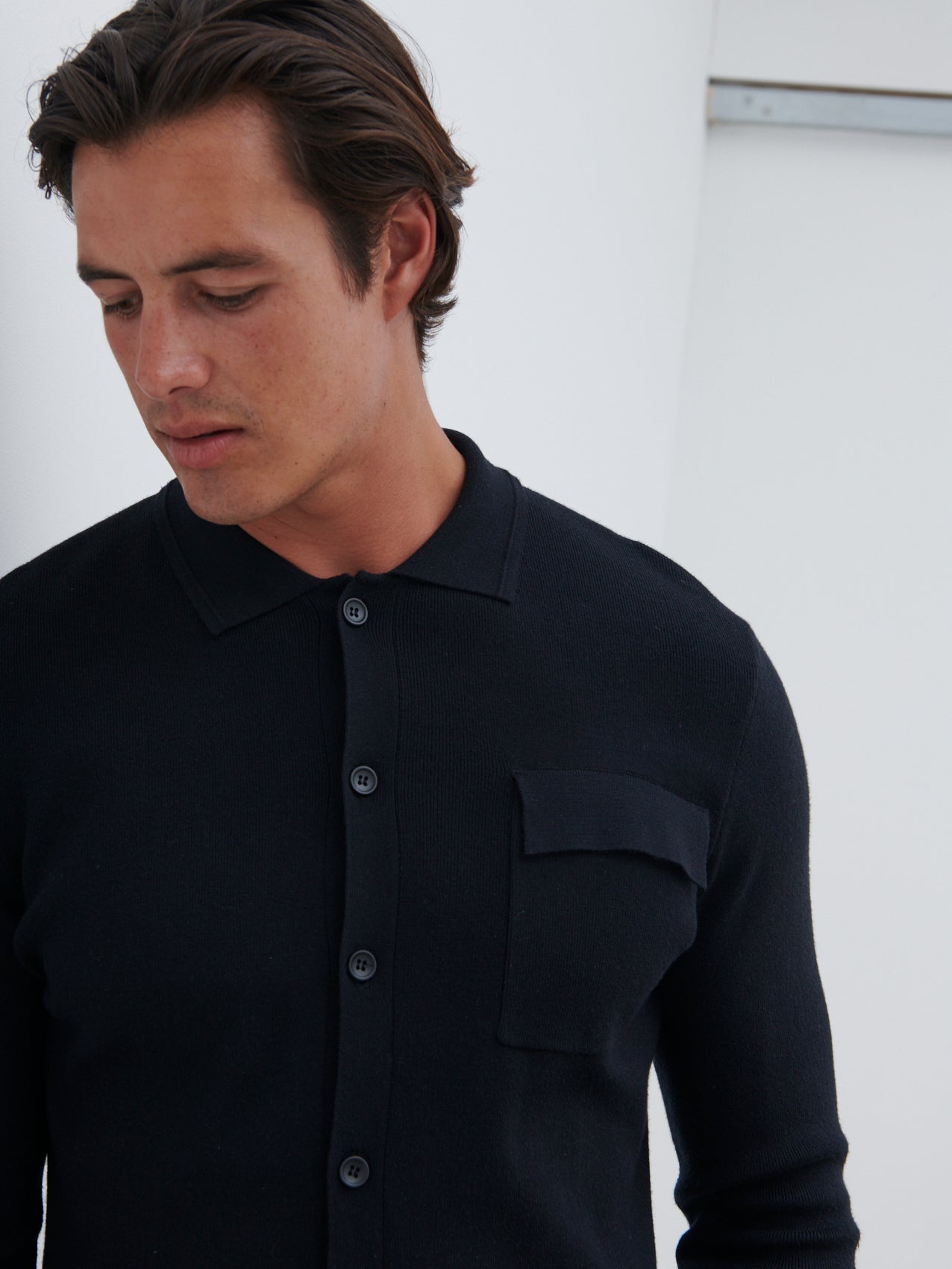 Koen Knitted Shirt - Black