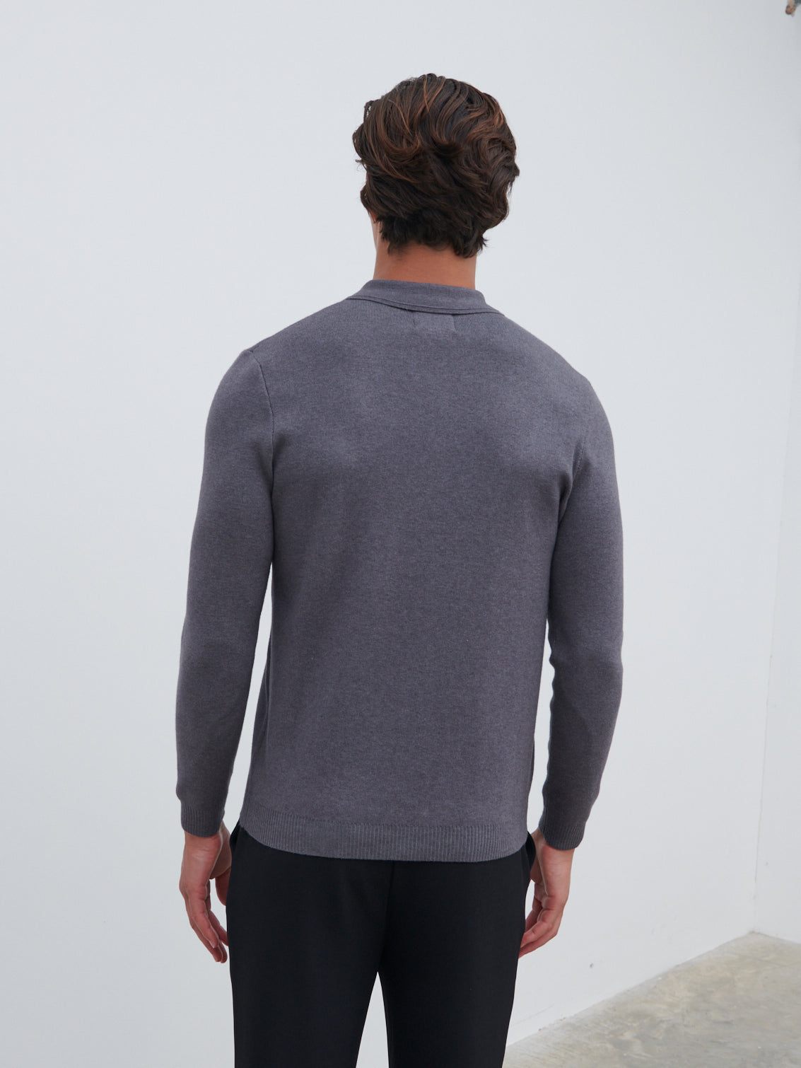 Koen Knitted Shirt - Charcoal