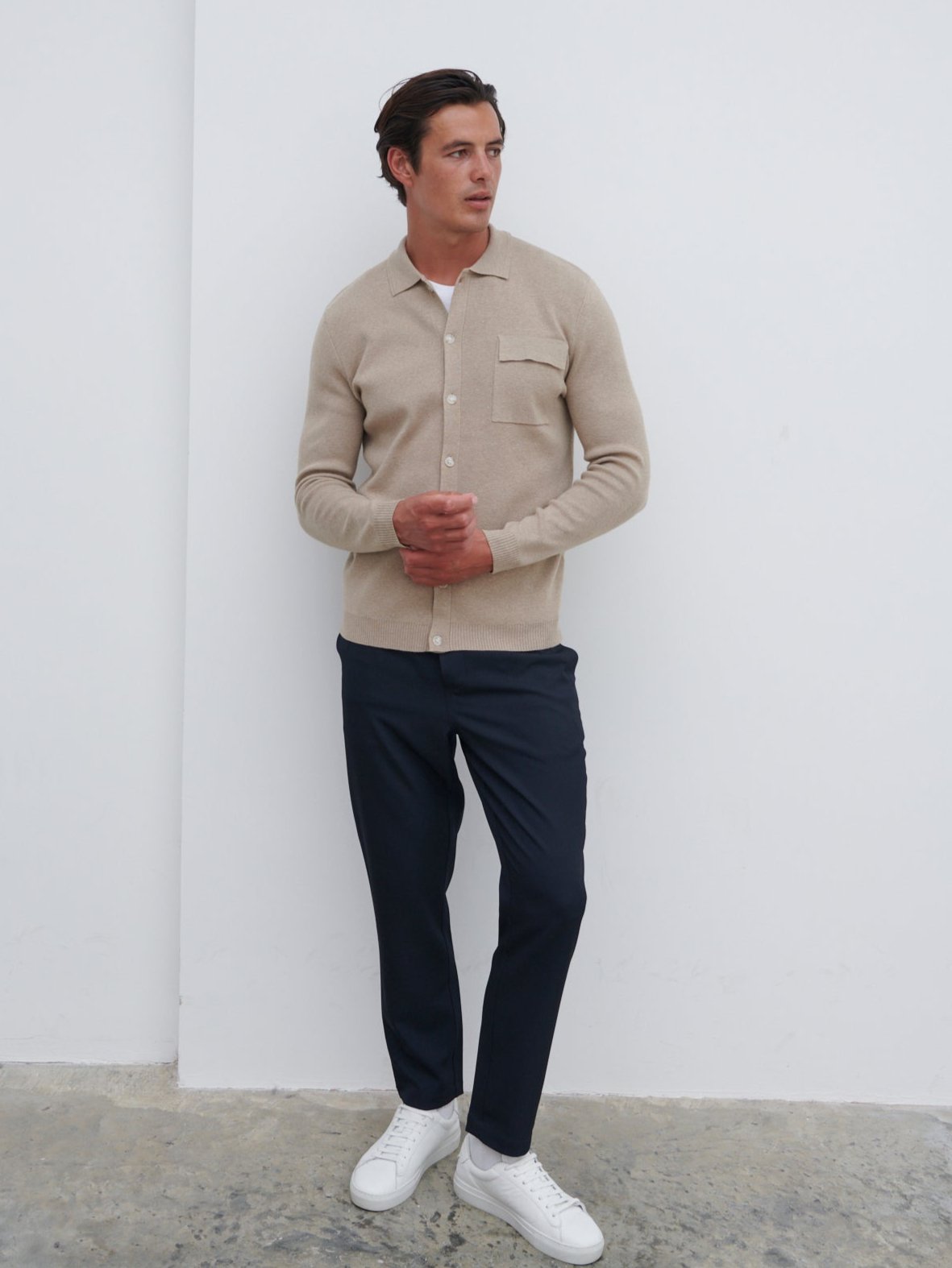 Koen Knitted Shirt - Oatmeal