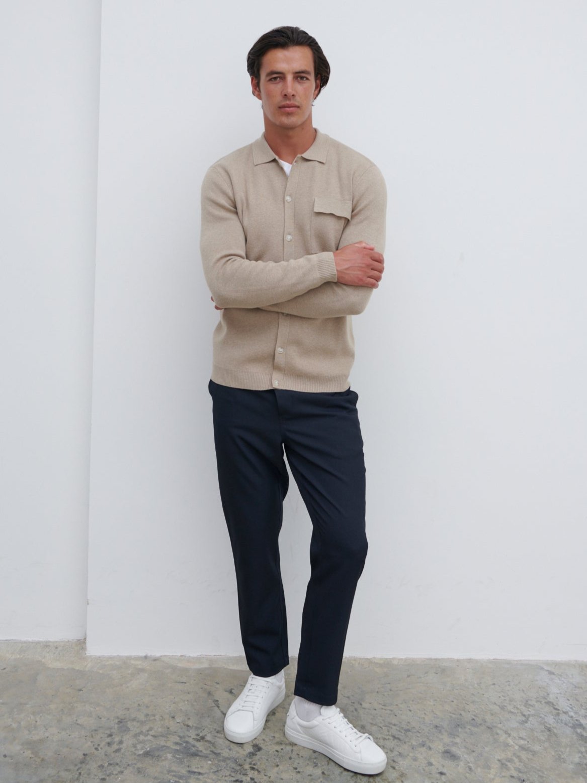 Koen Knitted Shirt - Oatmeal