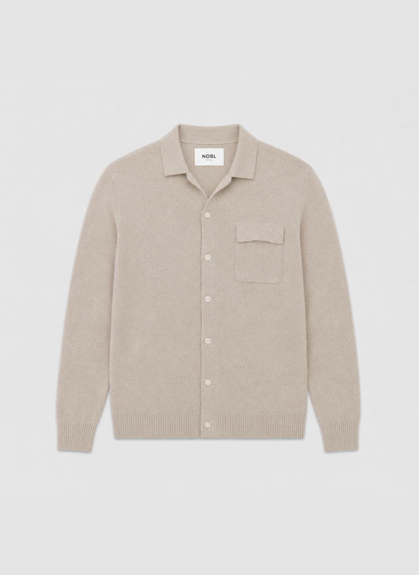 Koen Knitted Shirt Oatmeal