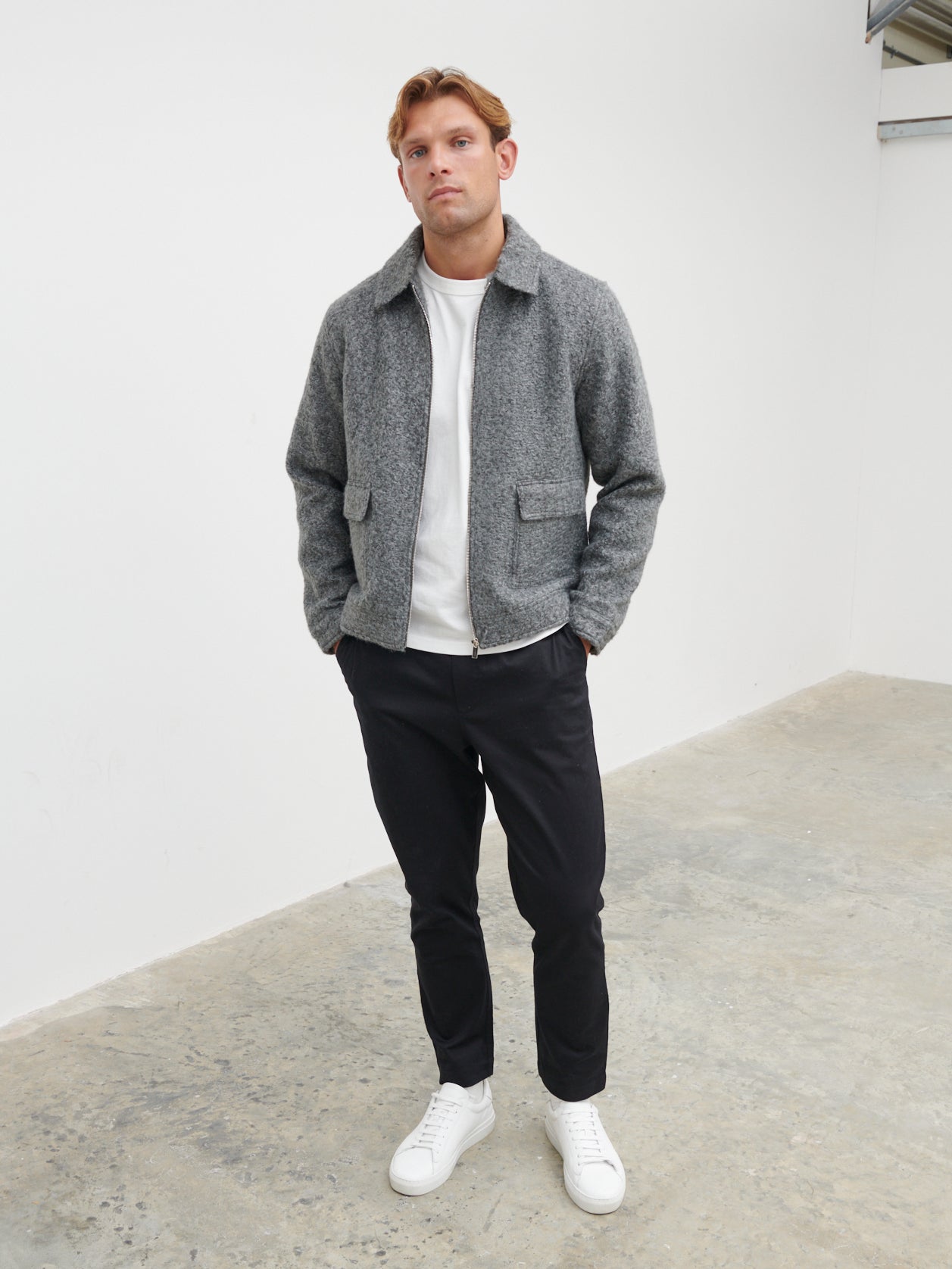 Lawrence Boucle Jacket - Charcoal