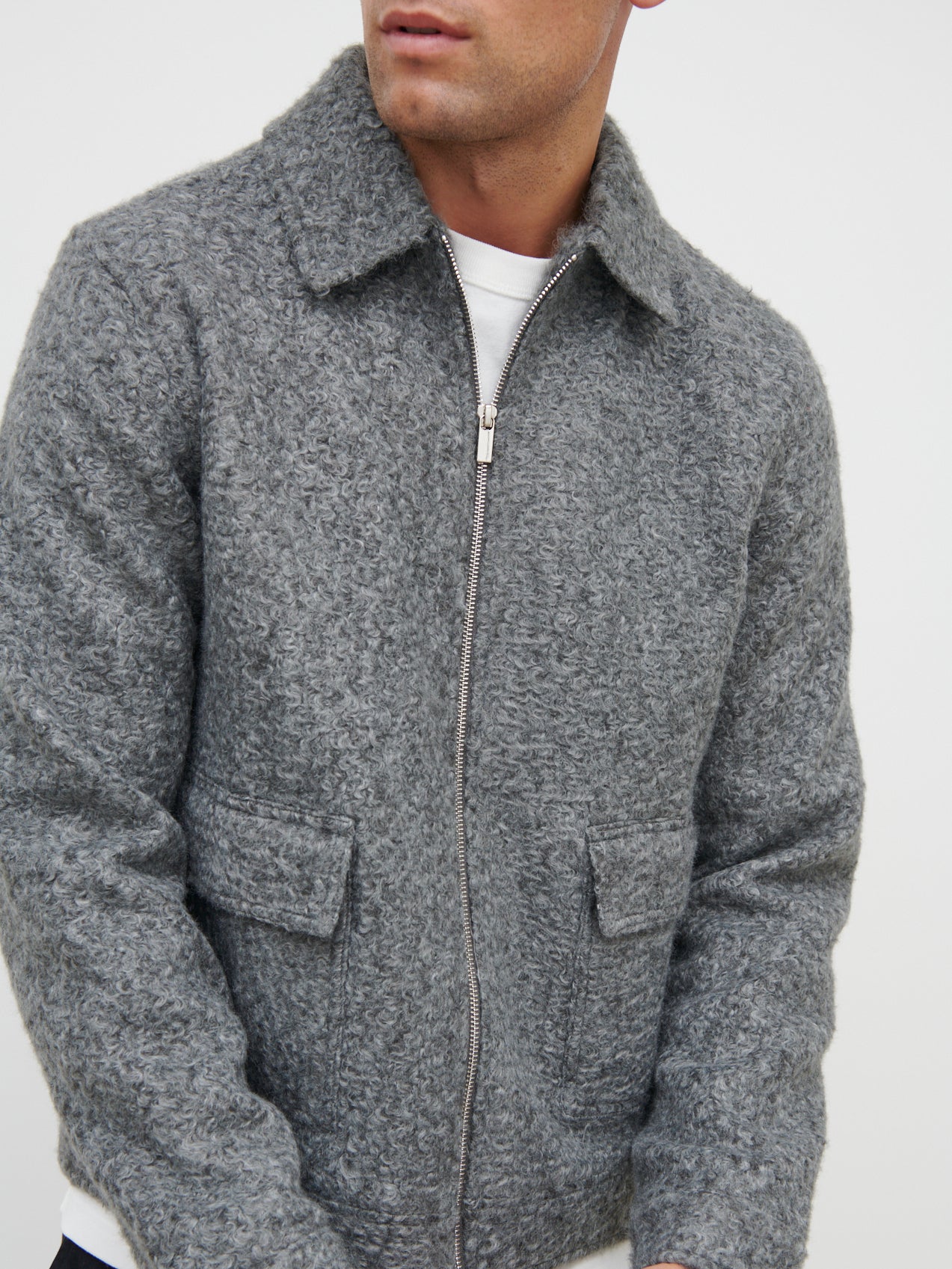 Lawrence Boucle Jacket - Charcoal