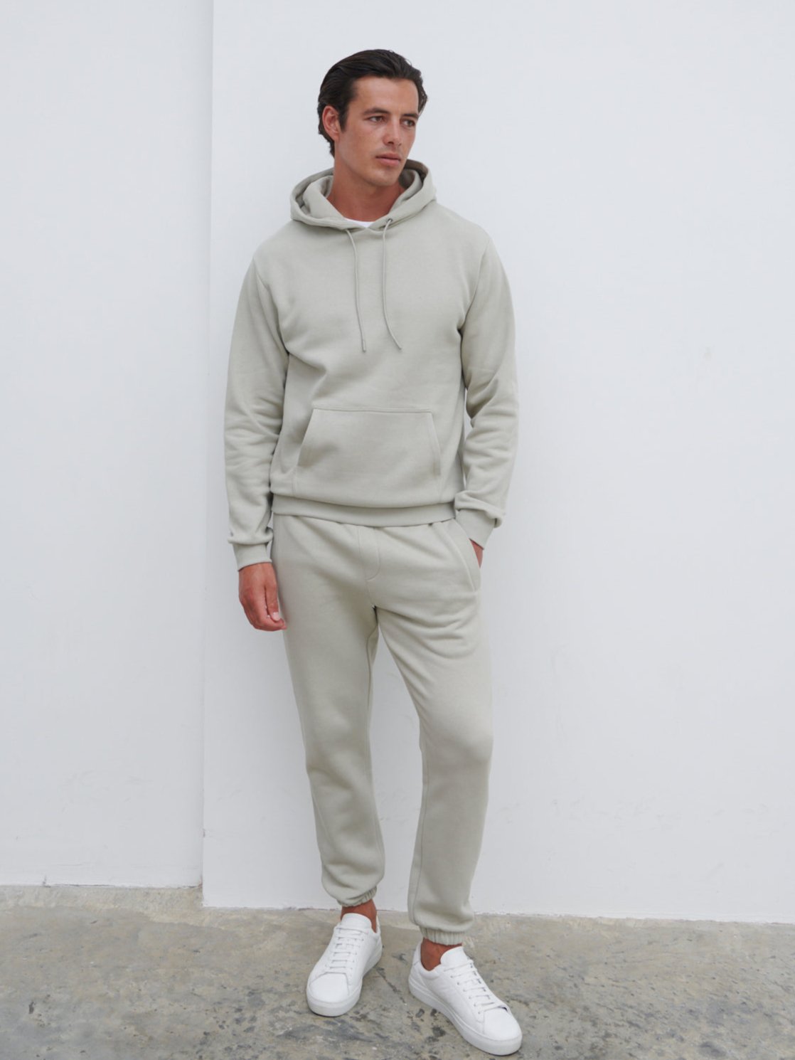 Leo Relaxed Cotton Hoodie Dark