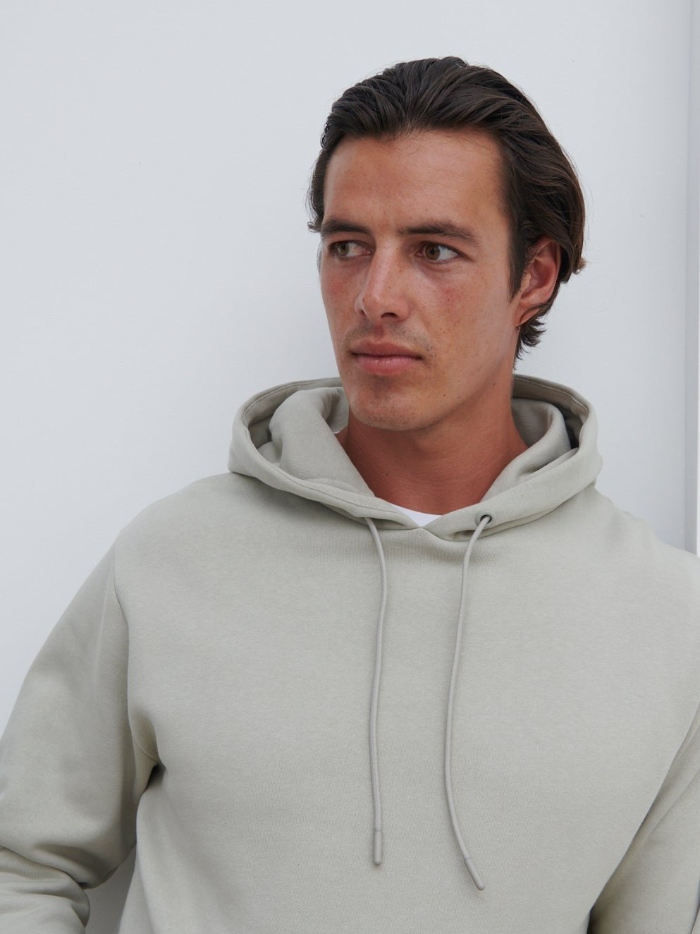 Leo Relaxed Cotton Hoodie - Dark Stone