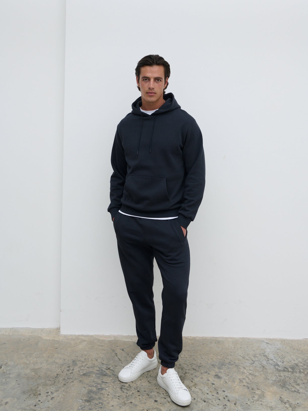 Sonny Relaxed Drawstring Joggers - Blue Graphite