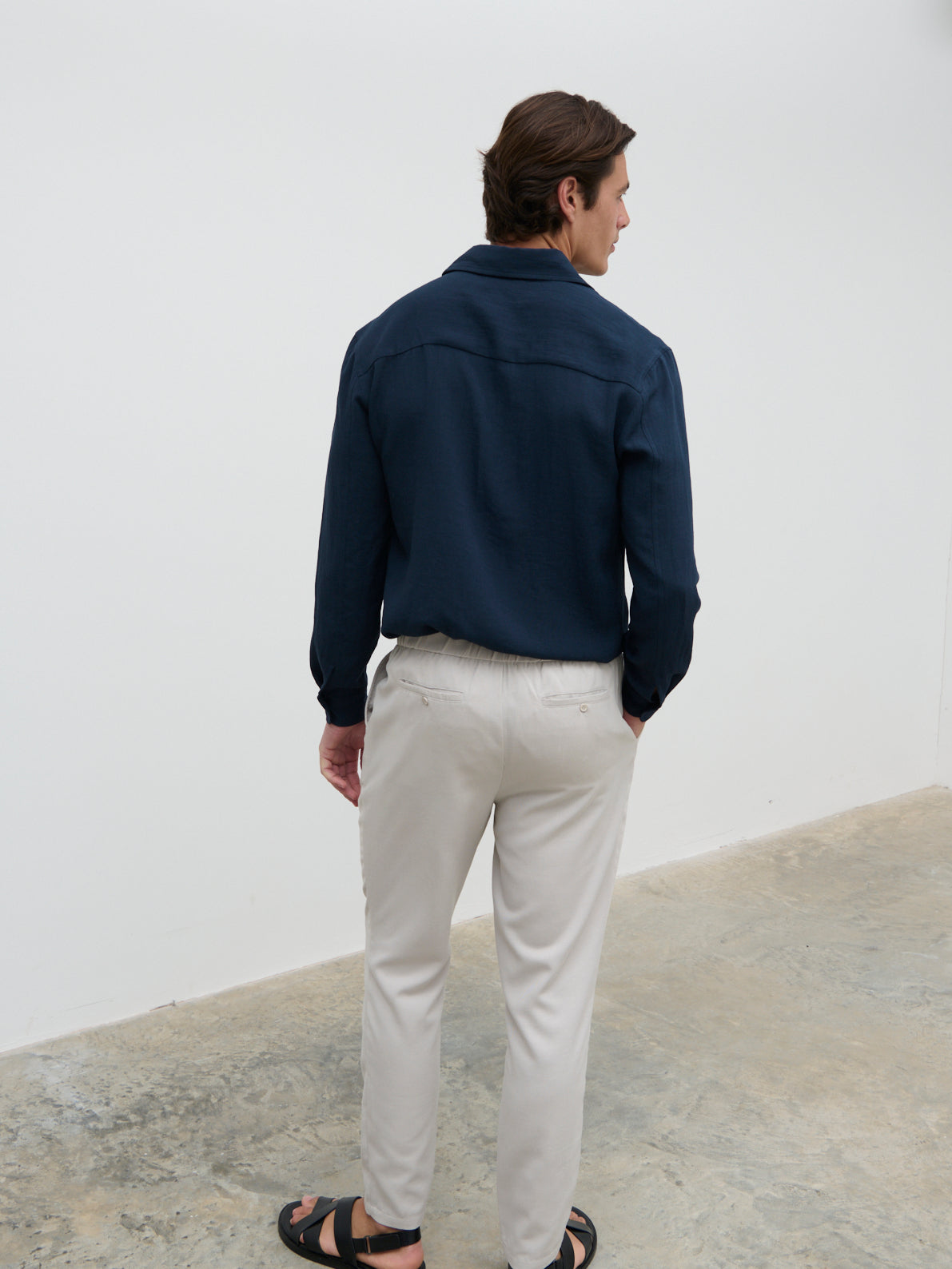 Milo Pocket Long Sleeve Shirt - Navy
