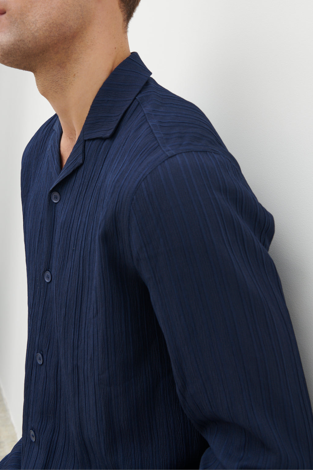 Noah Textured Shirt - Navy