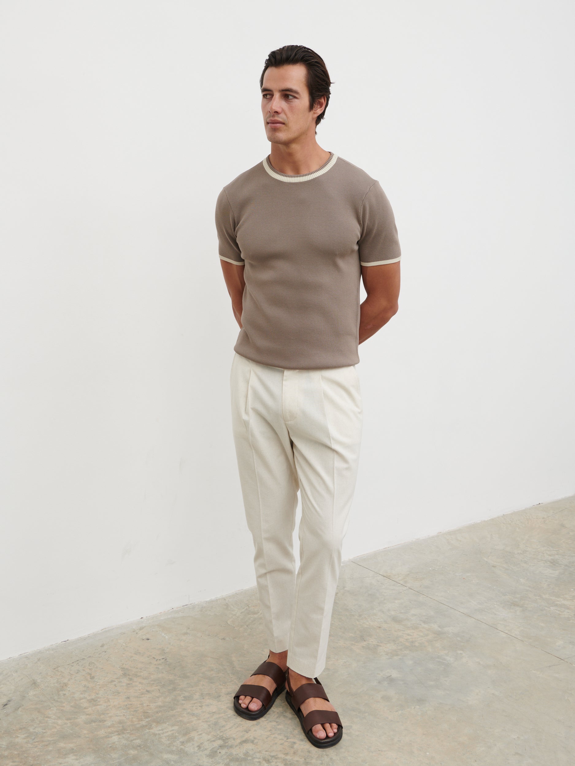 Noah Smart Trousers - Natural