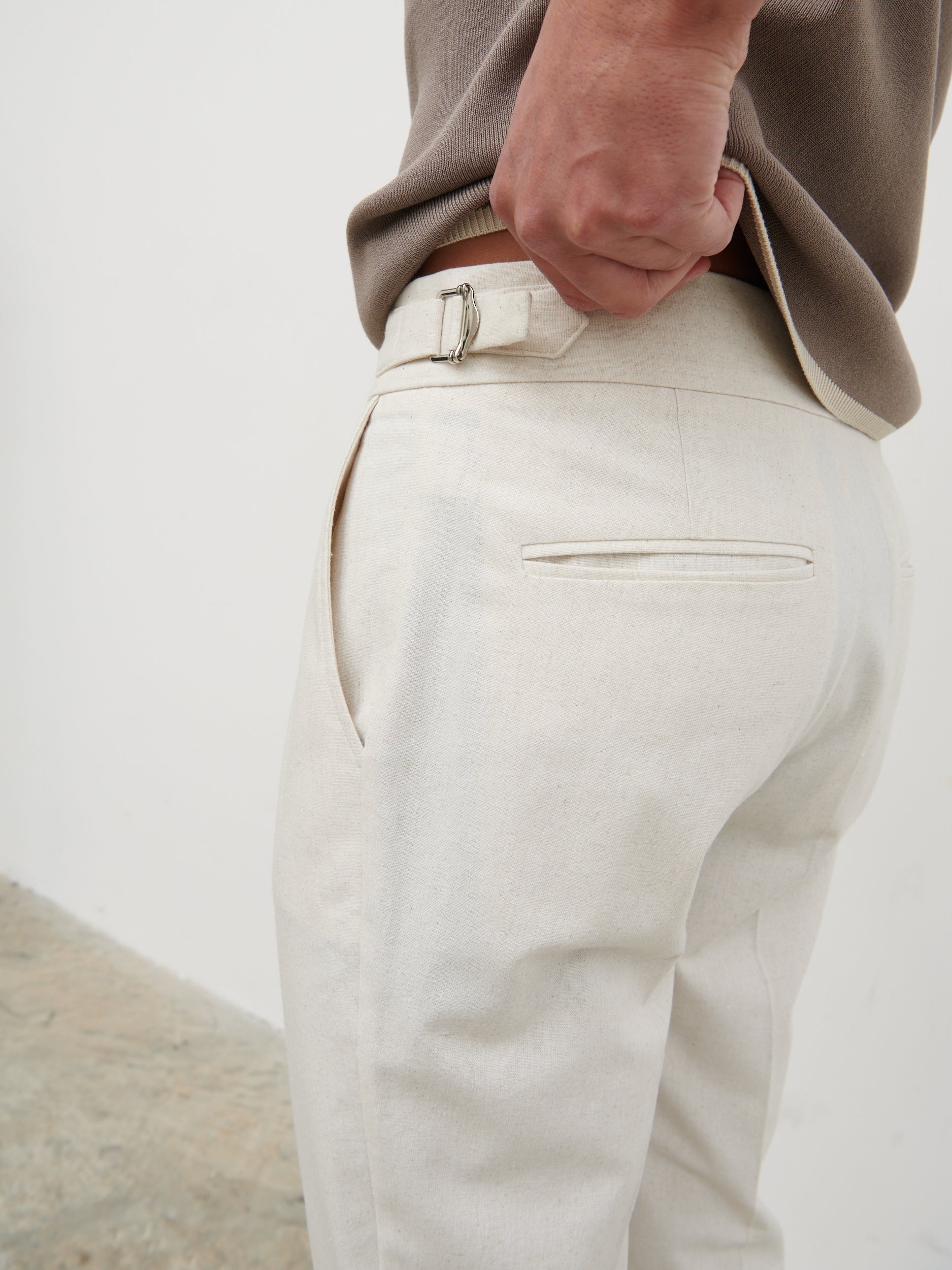 Noah Smart Trousers - Natural