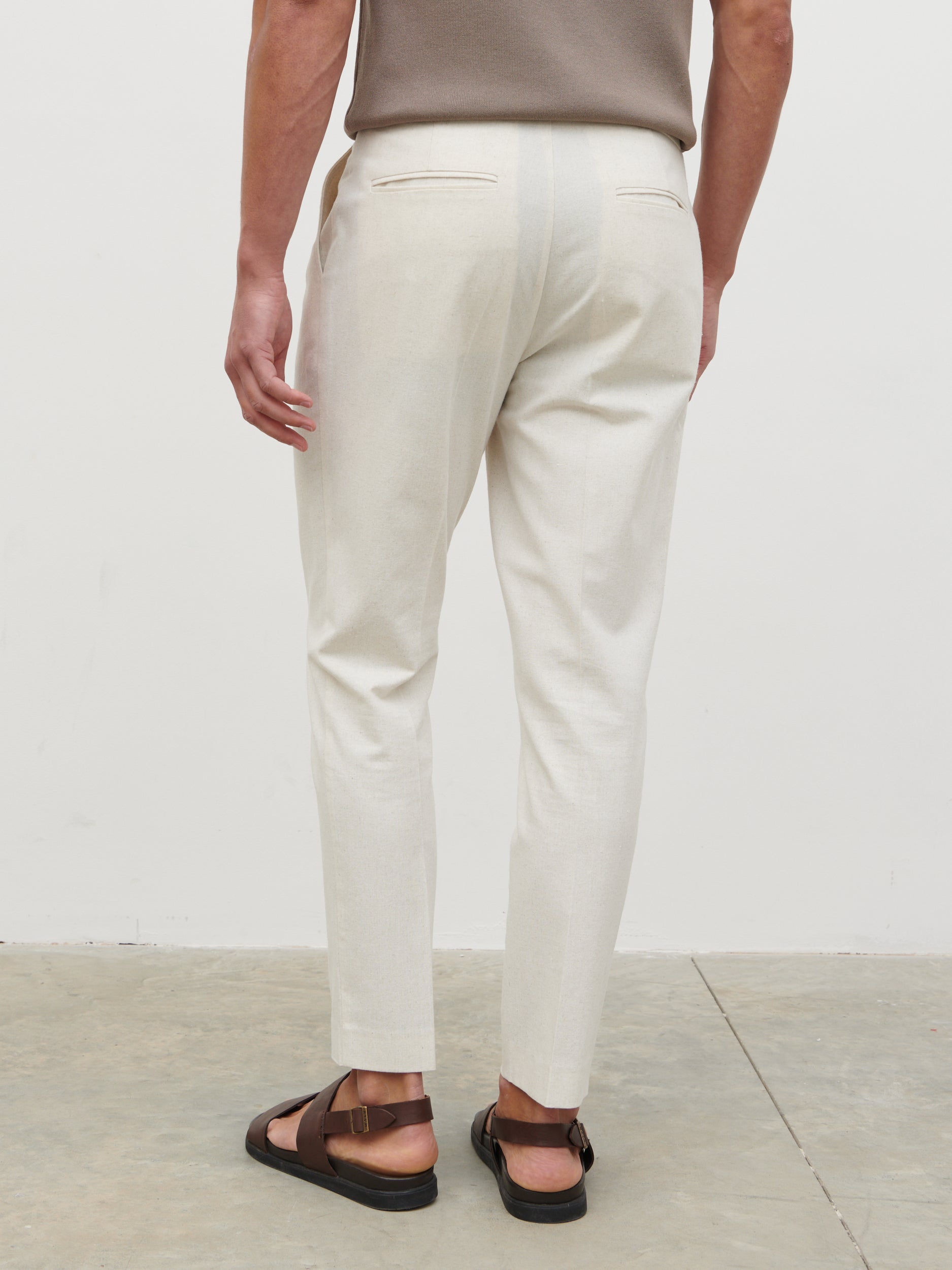 Noah Smart Trousers - Natural