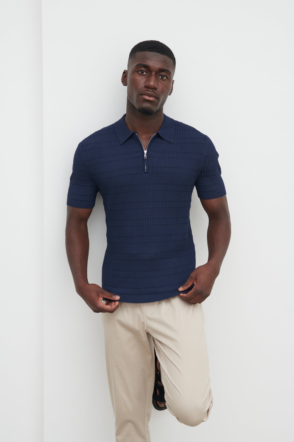 Oliver Zipped Knit Polo