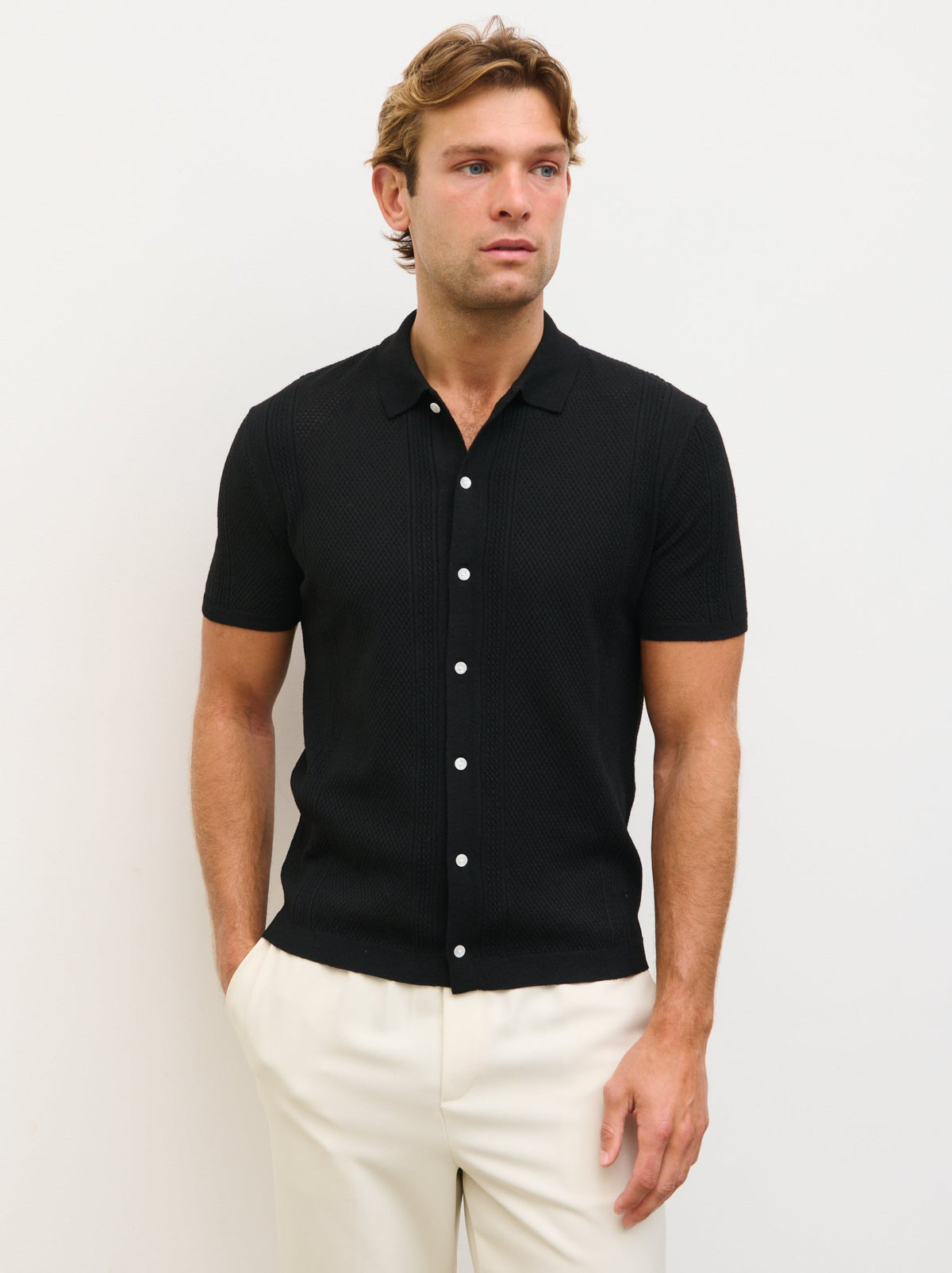Rafael Openwork Knit Shirt